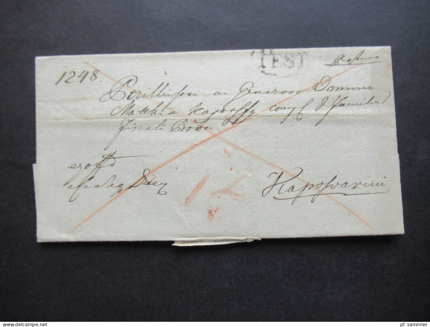 Österreich Ungarn Vorphila 1825 Ovalstempel Pest Mit Papiersiegel Nach Kaposvari / Kaposvarini Mit Inhalt Und Autograph - ...-1850 Voorfilatelie