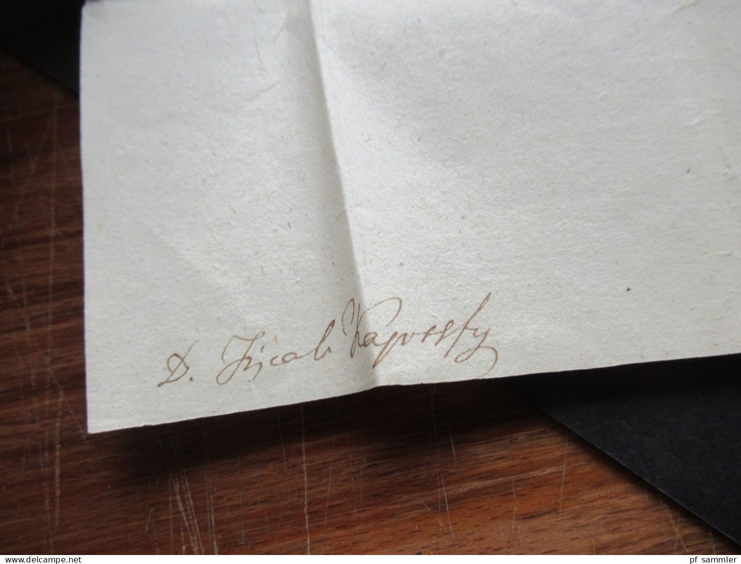 Österreich Ungarn Vorphila 1825 Ovalstempel Pest mit Papiersiegel nach Kaposvari / Kaposvarini mit Inhalt und Autograph