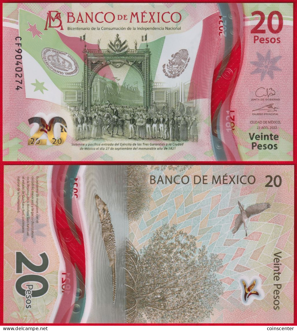 Mexico 20 Pesos 2022 P-W132 Polymer UNC - Mexique