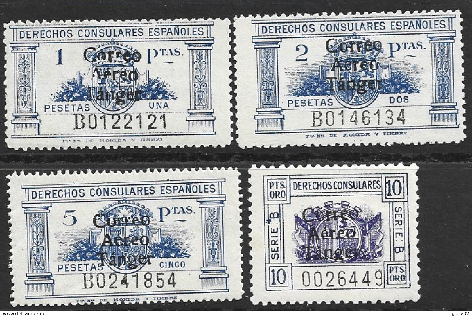 TA147SCSF-L4432PC-TESPAEREO.Maroc.Marocco.TANGER ESPAÑOL.CONSULARES AEREOS.1926  (Ed 147/0**) Sin Charnela.RARO - Ungebraucht