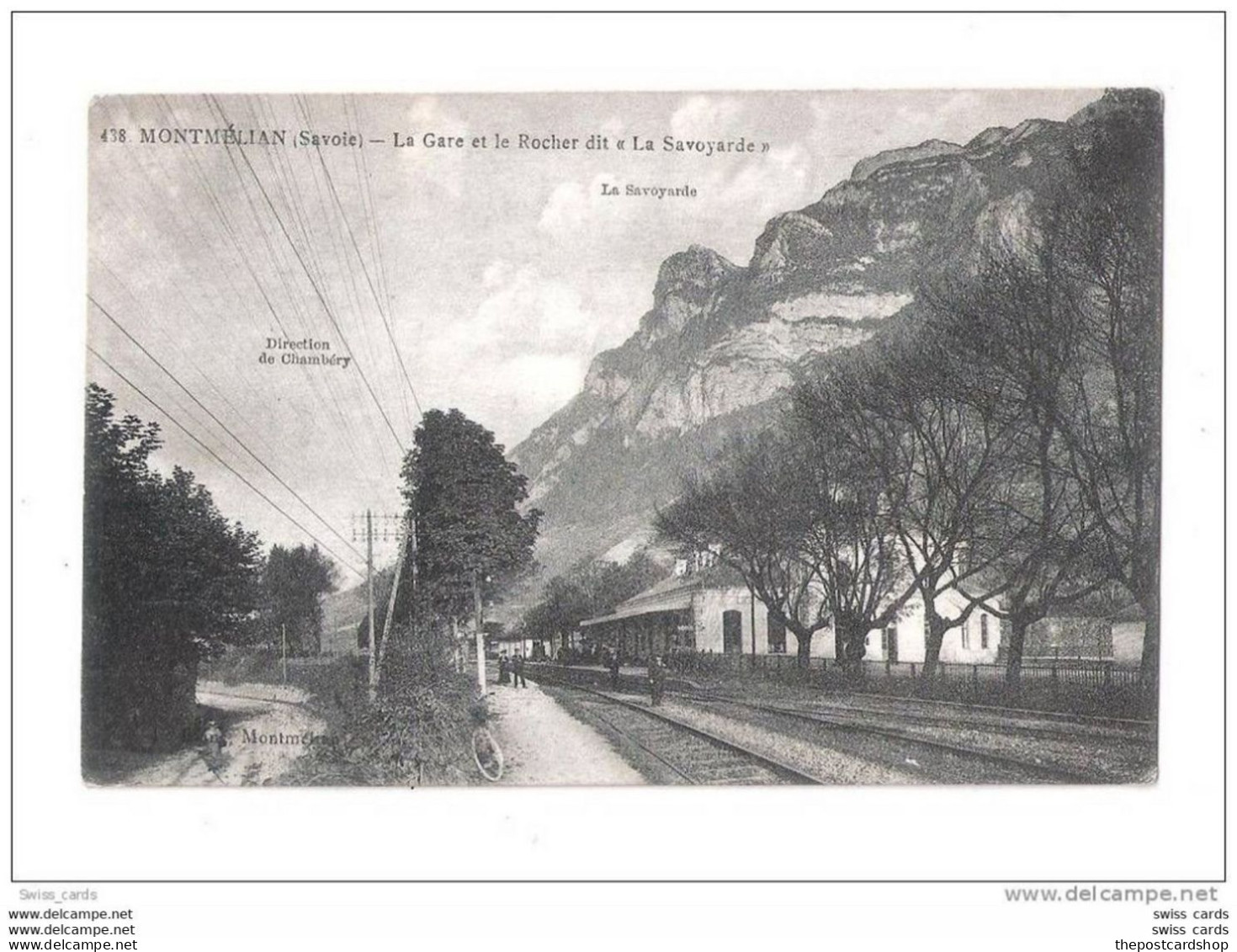 Cpa 73 Montmélian.- (Savoie) La Gare Et Le Rocher Dit De La Savoyarde RaiLway Station - Montmelian