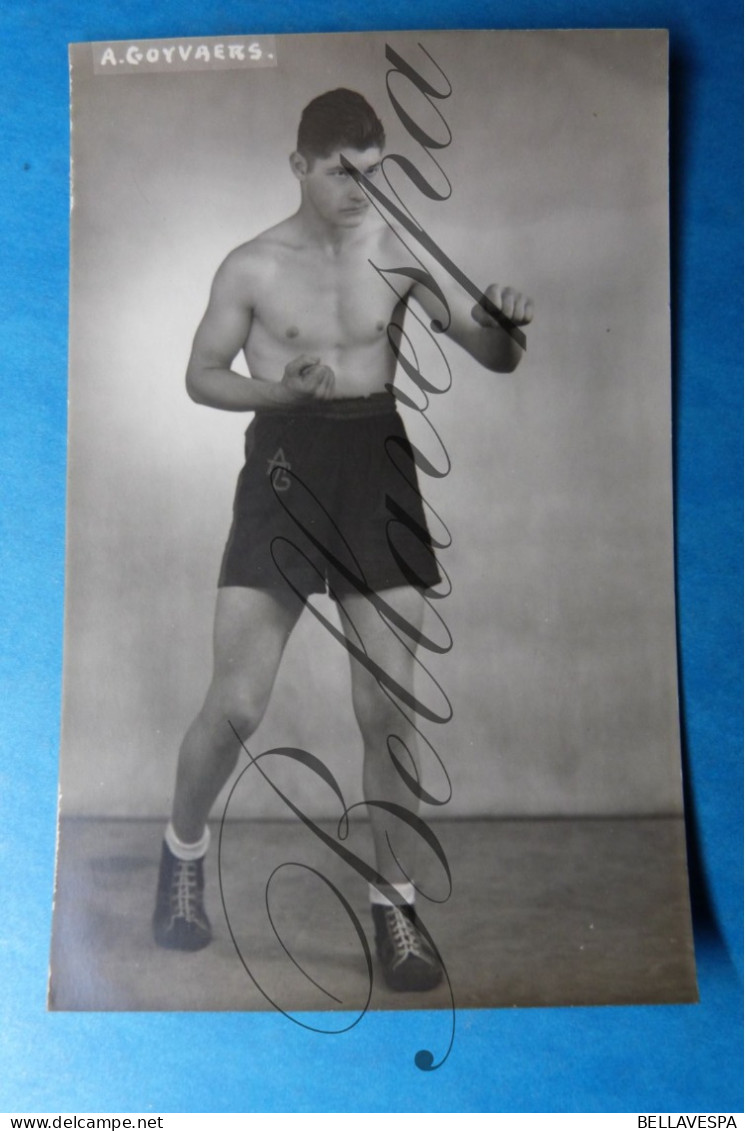 Boksen Bokser Boxeur Boxing Boxer  " A.GOYVAERS "   Fotokaart Photo HALLEUX Berchem - Boxing