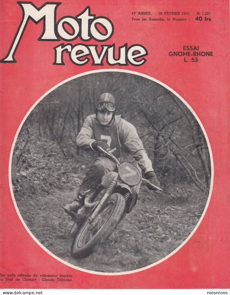 MOTO REVUE N° 1227 - 1955 -  ESSAI GNOME RHONE L35 - Motorrad