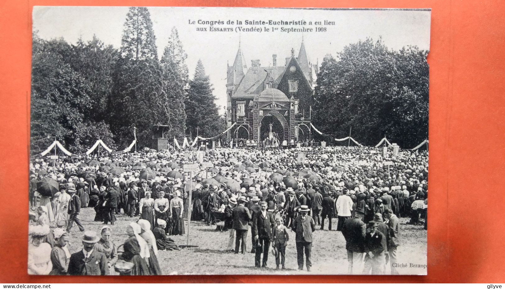 CPA (85)  Le Congrès De La Sainte Eucharistie Aux Essarts 1 Septembre 1908. Animée.   (Y.389) - Les Essarts