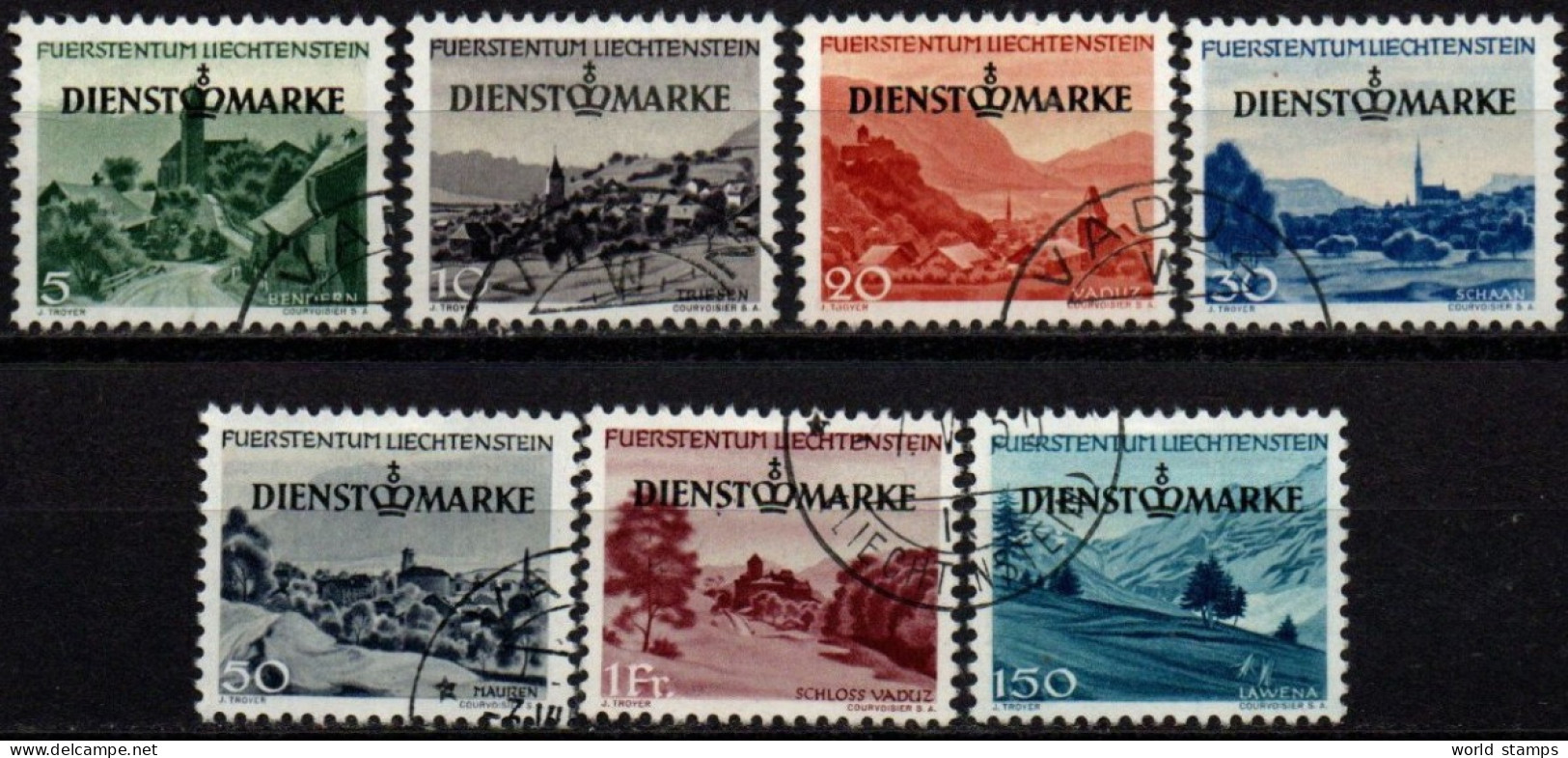 LIECHTENSTEIN 1947 O - Dienstmarken