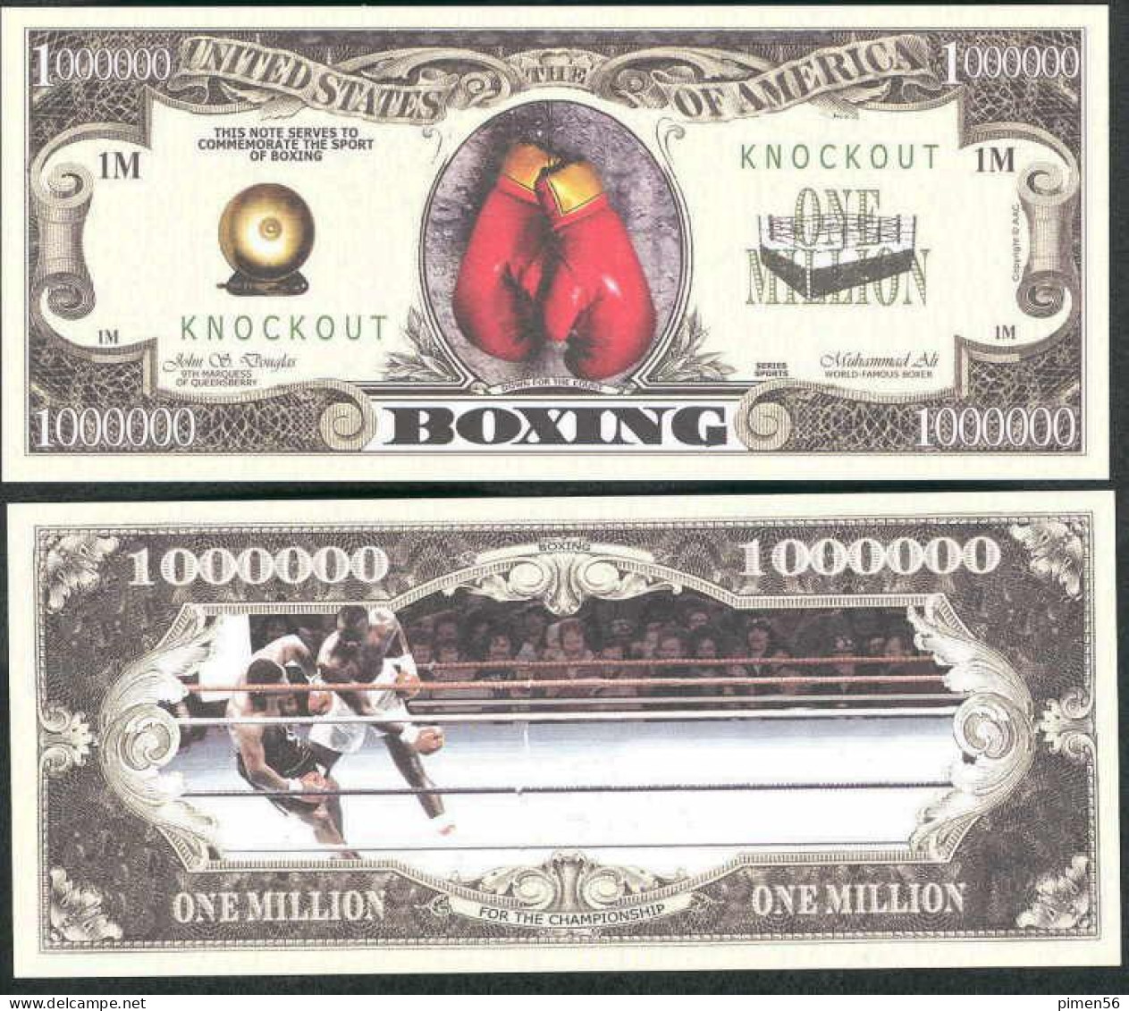 USA - FANTASY NOTE - BOXING - UNC / SERIES  SPORT - Other & Unclassified