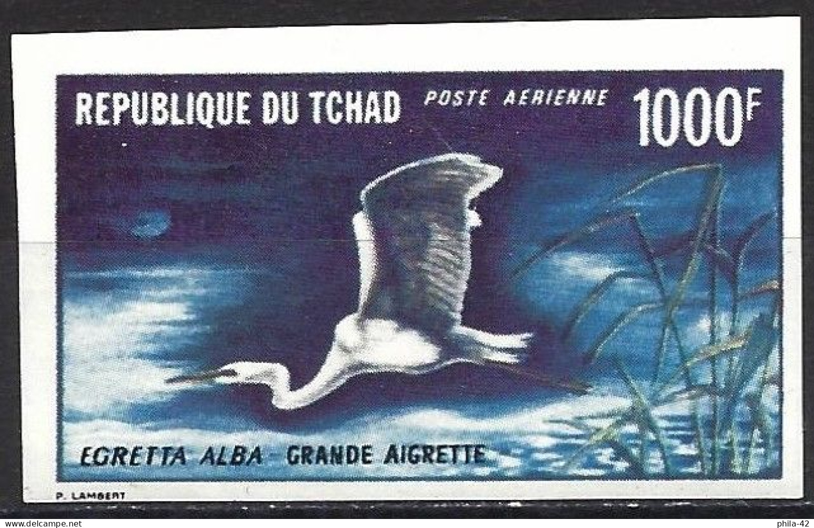 Chad 1971 - Mi 399B - YT Pa 88 Nd ( Bird : Great Egret ) Airmail - MNH** - Tchad (1960-...)