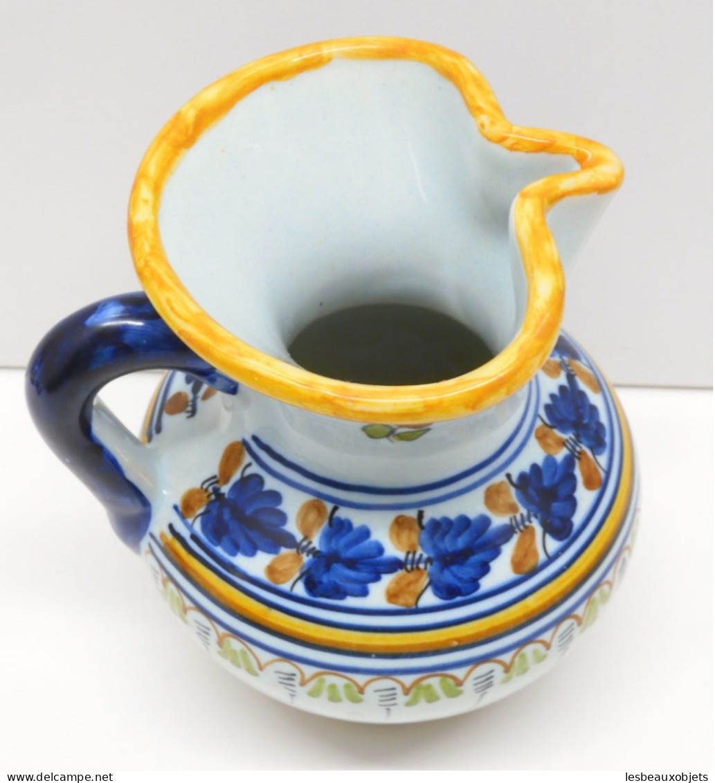 -PETIT PICHET VASE CERAMIQUE TALAVERA EL CARMEN ESPAGNE COLLECTION DECO XXe   E