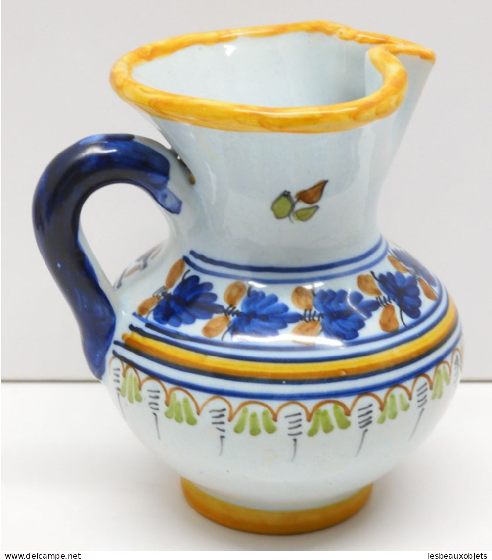 -PETIT PICHET VASE CERAMIQUE TALAVERA EL CARMEN ESPAGNE COLLECTION DECO XXe   E