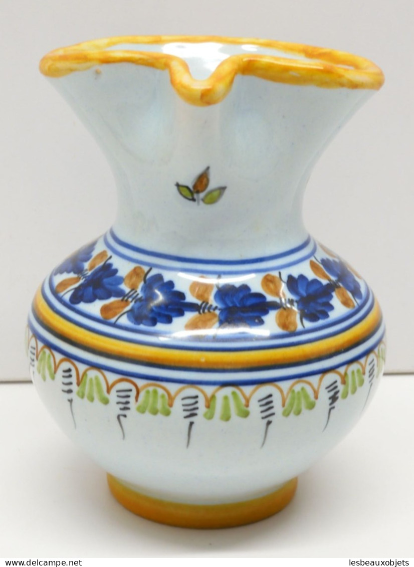 -PETIT PICHET VASE CERAMIQUE TALAVERA EL CARMEN ESPAGNE COLLECTION DECO XXe   E