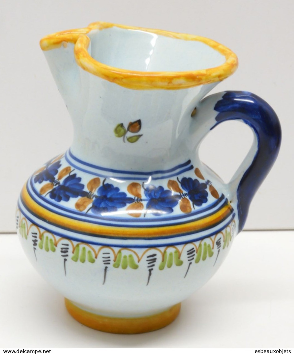 -PETIT PICHET VASE CERAMIQUE TALAVERA EL CARMEN ESPAGNE COLLECTION DECO XXe   E