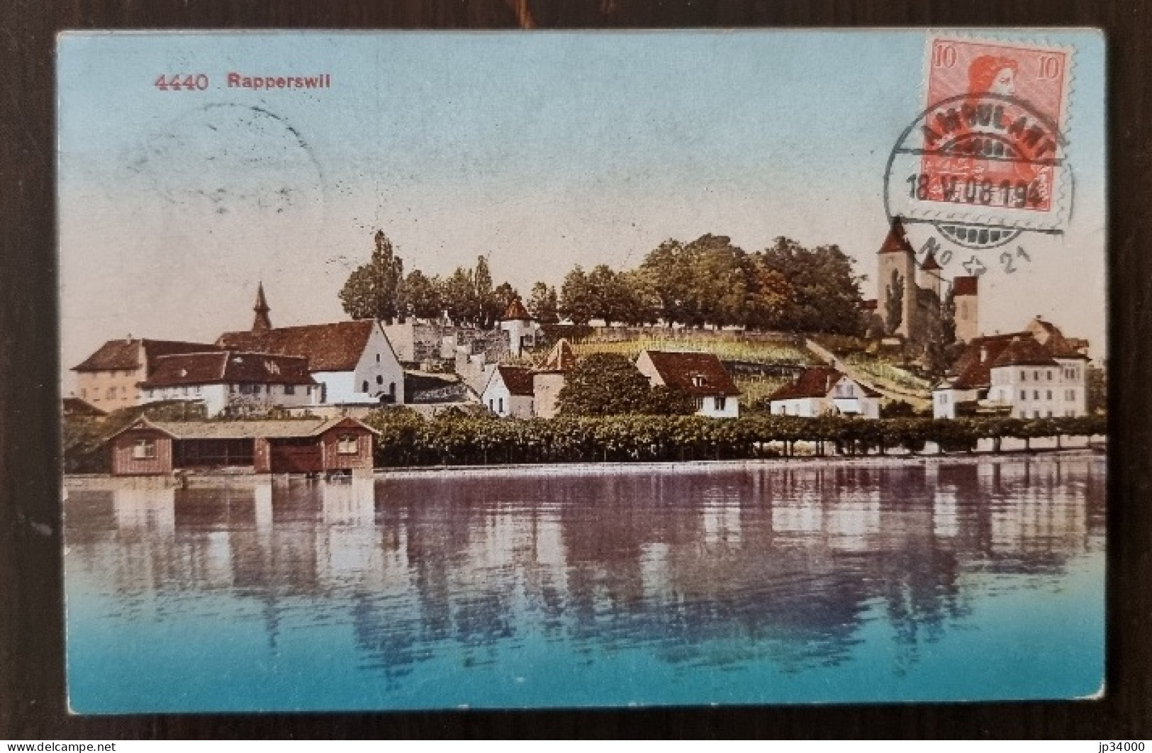 RAPPERSWIL Vue Générale (cachet Ambulant) 1908 - Rapperswil-Jona