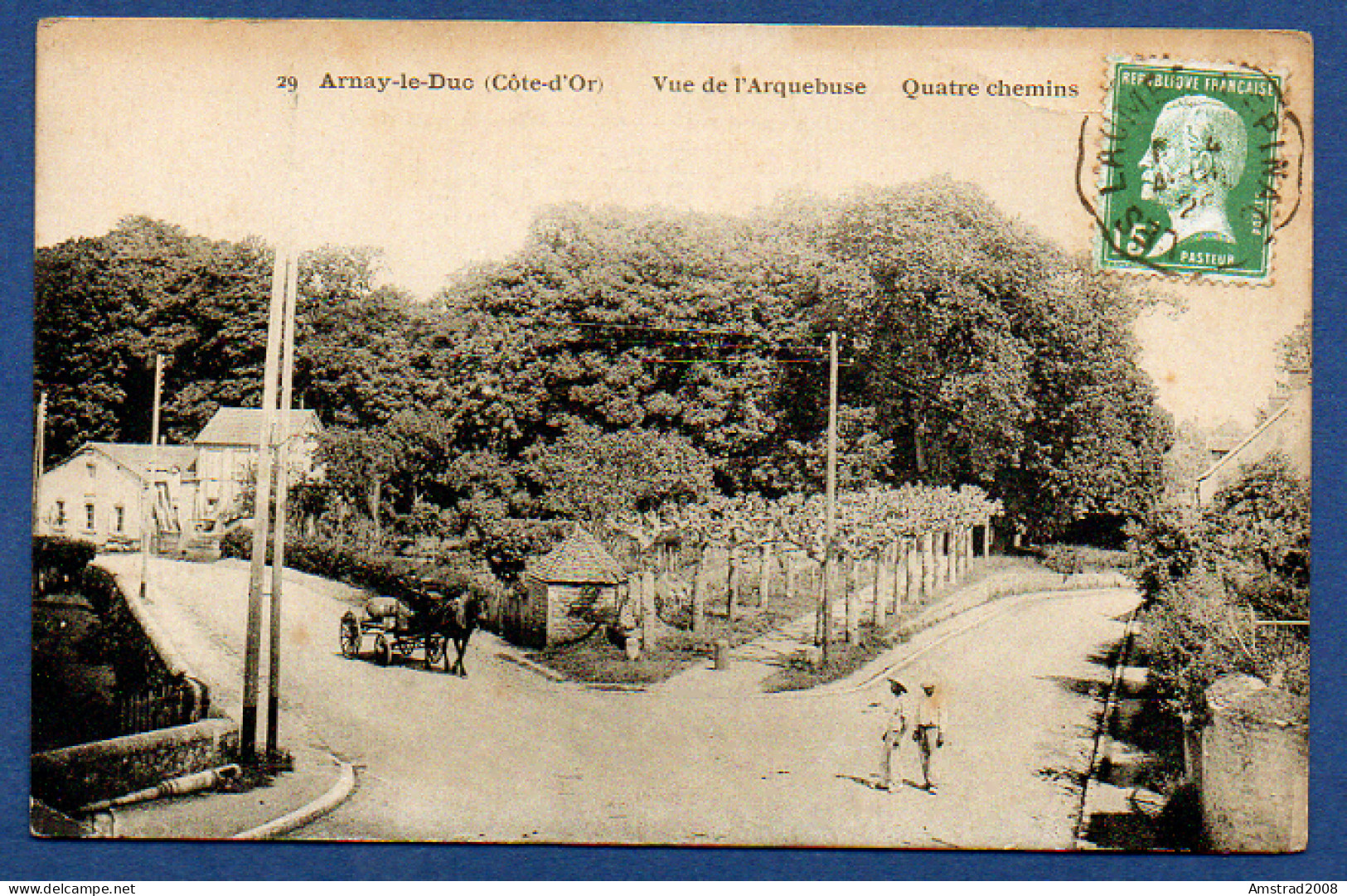 1926 - ARNAY-LE-DUC - VUE DE L'ARQUEBUSE - QUATRE CHEMINS  -  FRANCE - Aignay Le Duc