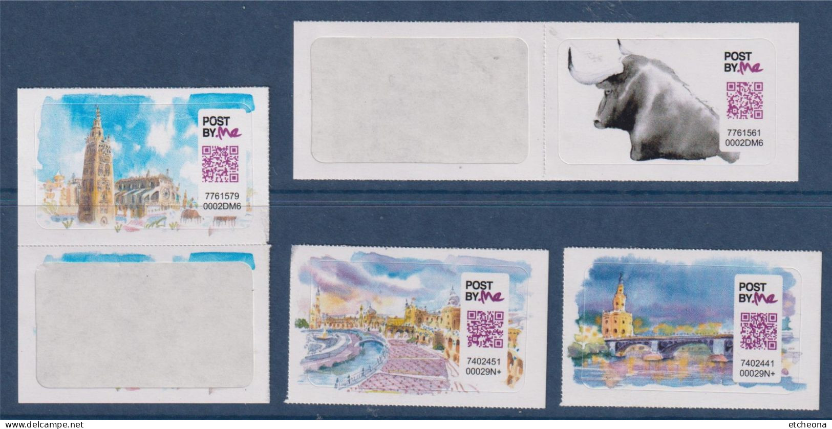 Poste Privée Espagnole 4 Timbres Adhésifs Post By.me Neuf 1.80€ Unité - Variedades & Curiosidades