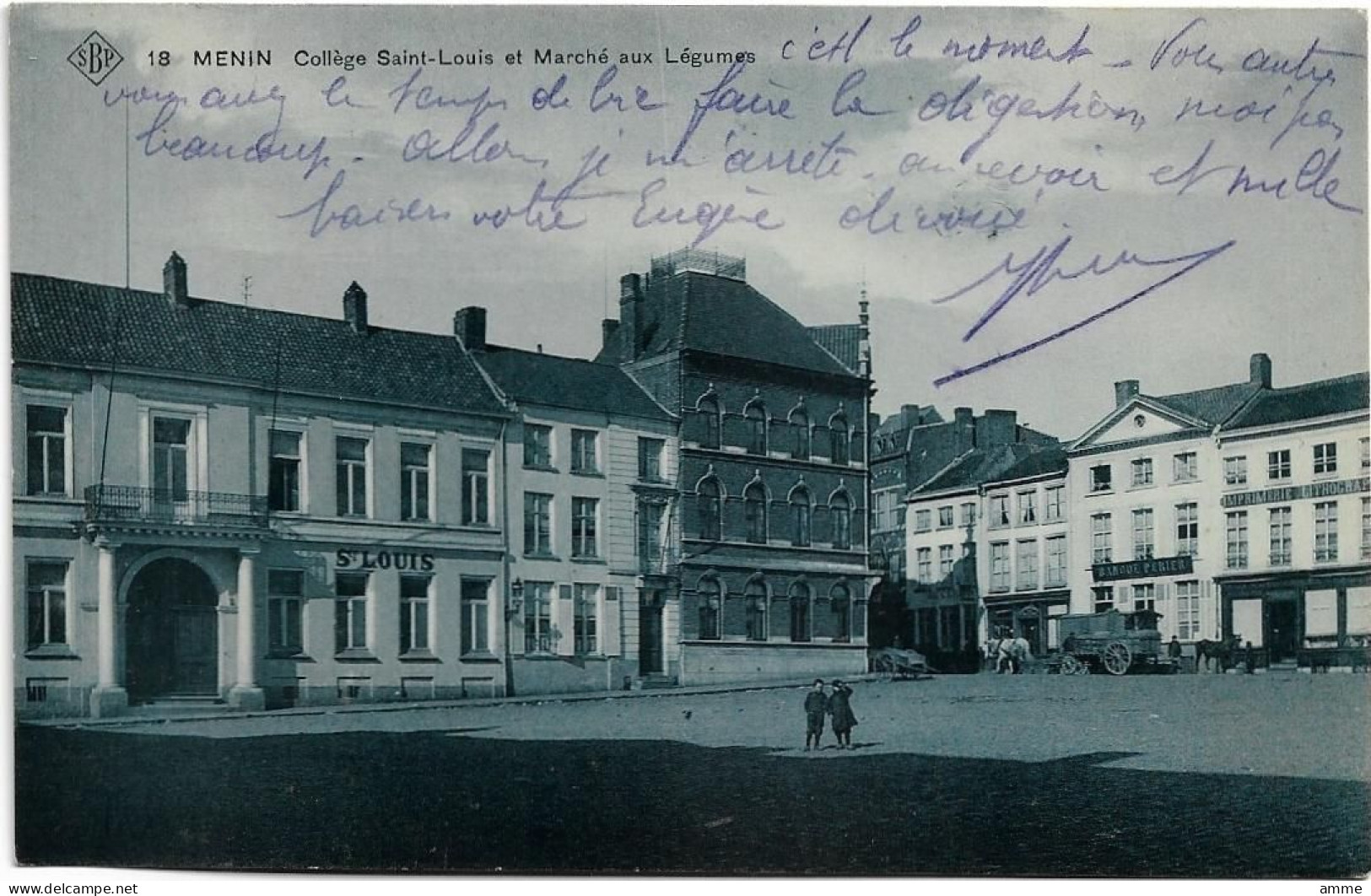 Menen - Menin  *  Collège Saint-Louis Et Marché Aux Légumes  (SBP, 18) - Menen