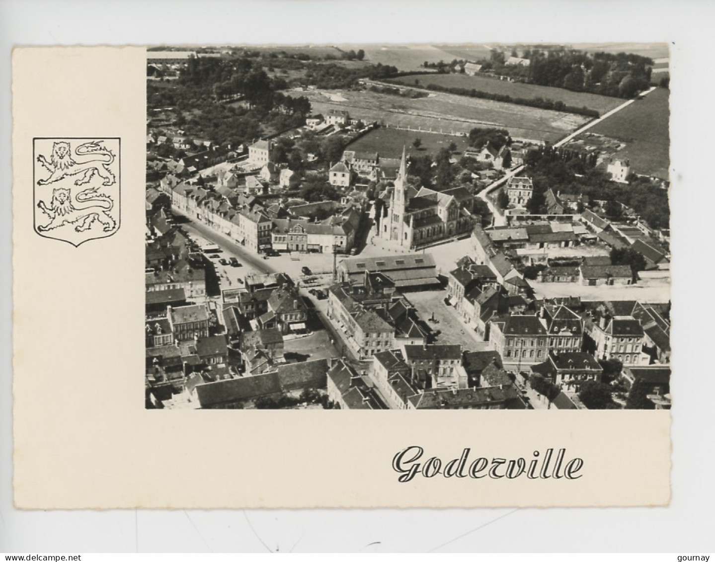 Goderville , La France Vue Du Ciel.... Vue Générale (blason Cp Vierge N°4 Artaud) Aérienne - Goderville