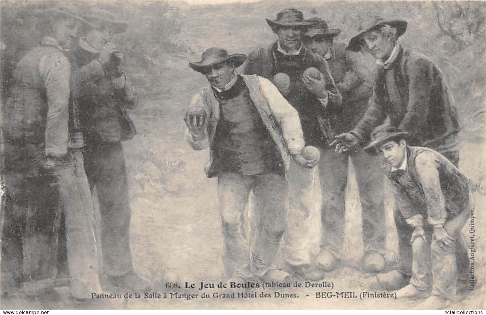 Beg-Meil         29          Le Jeu De Boules  Panneau De La Salle A Manger Hôtel Des Dunes - Pli -   Voir Scan) - Beg Meil