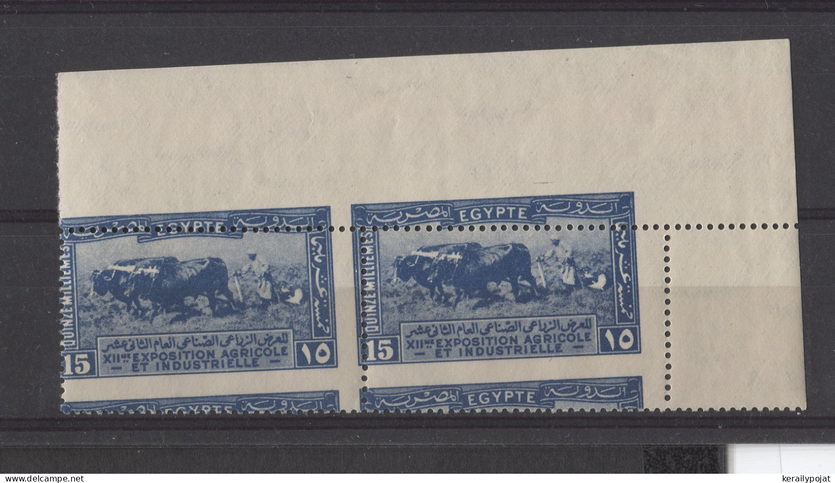 Egypt 1926 Agricultural 15M Perforation Error MNH_(67) - Unused Stamps