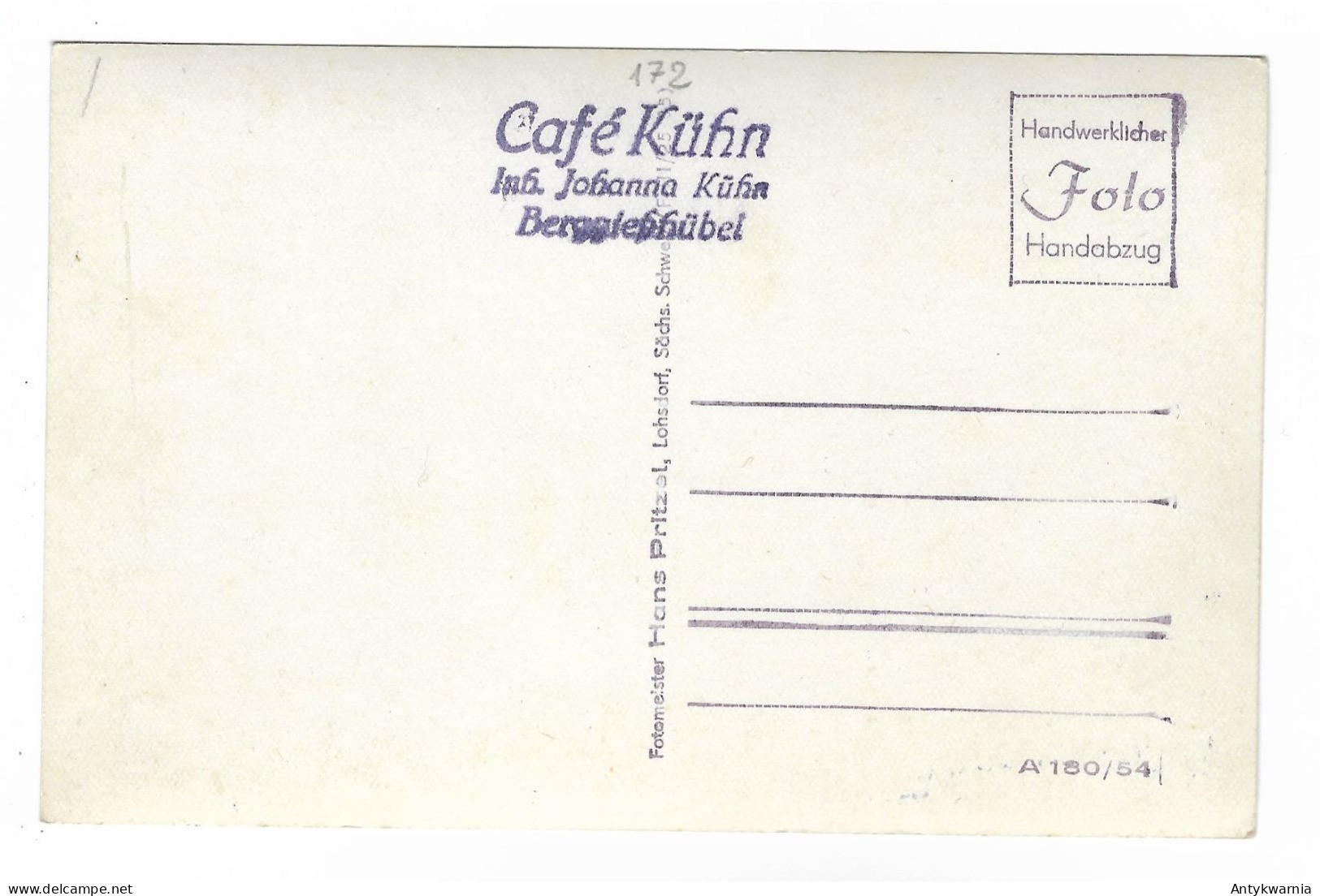 Lohsdorf ? Cafe Kühen 1954 Hans Pritzel  G973 - Hohnstein (Saechs. Schweiz)