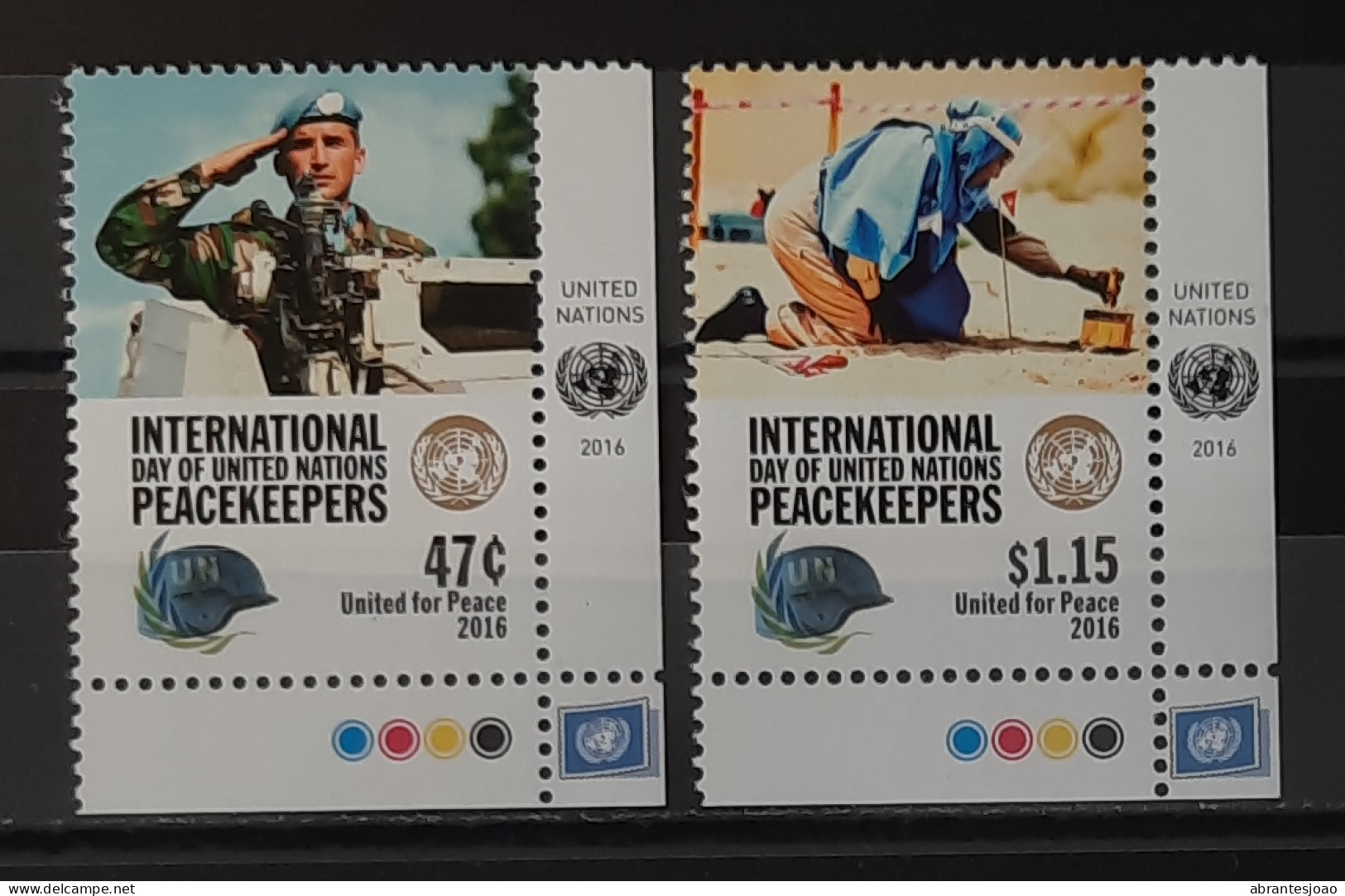 2016 - United Nations New York - MNH - International Day Of Peacekeepers - 2 Stamps - Ongebruikt