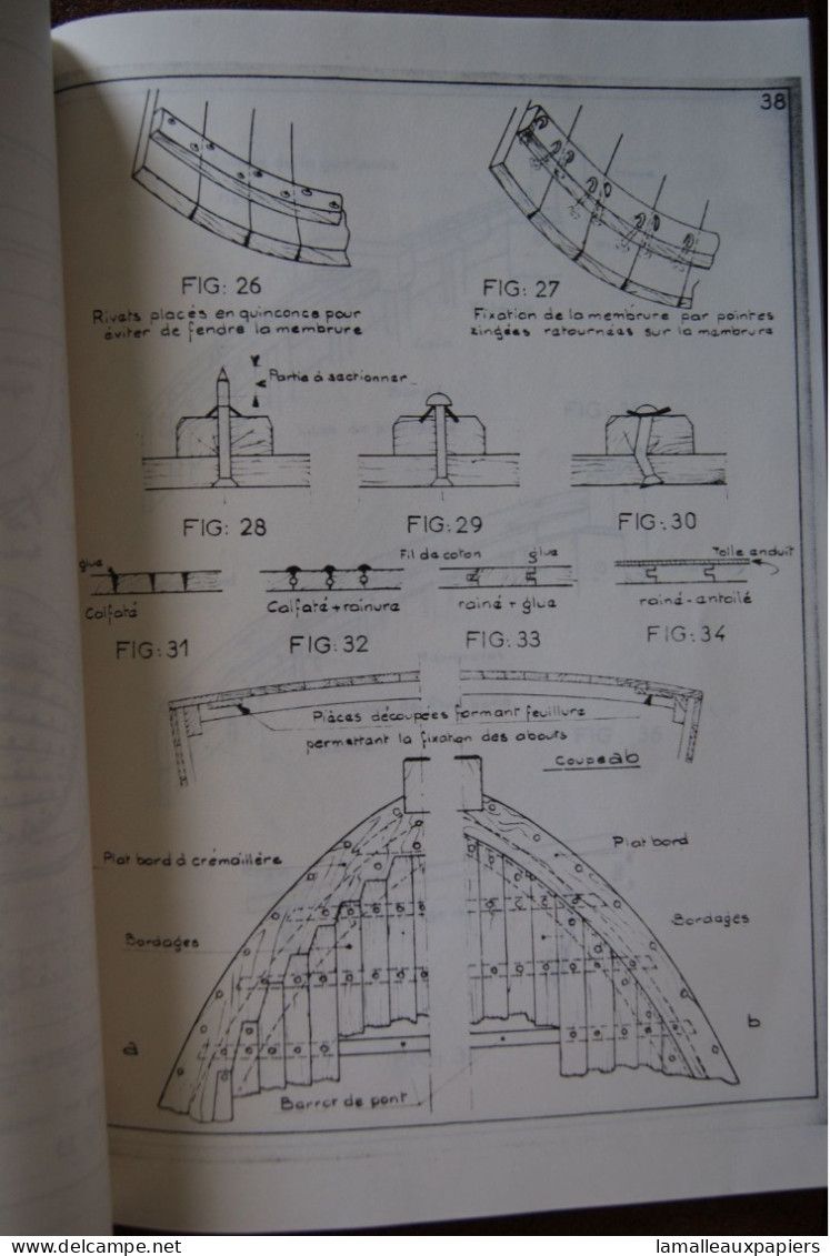 Les Bois Courbes, Construction De Canots (CIN QUERQUEVILLE) 1984 - Boten