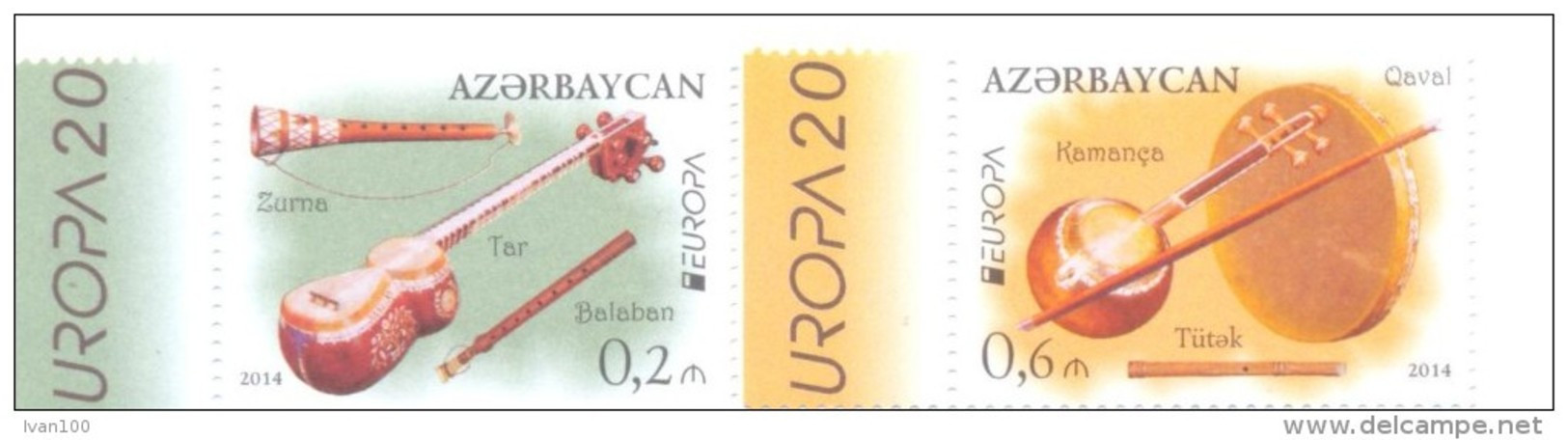 2014. Azerbaijan, Europa 2014, 2v, Mint/** - Azerbaïdjan