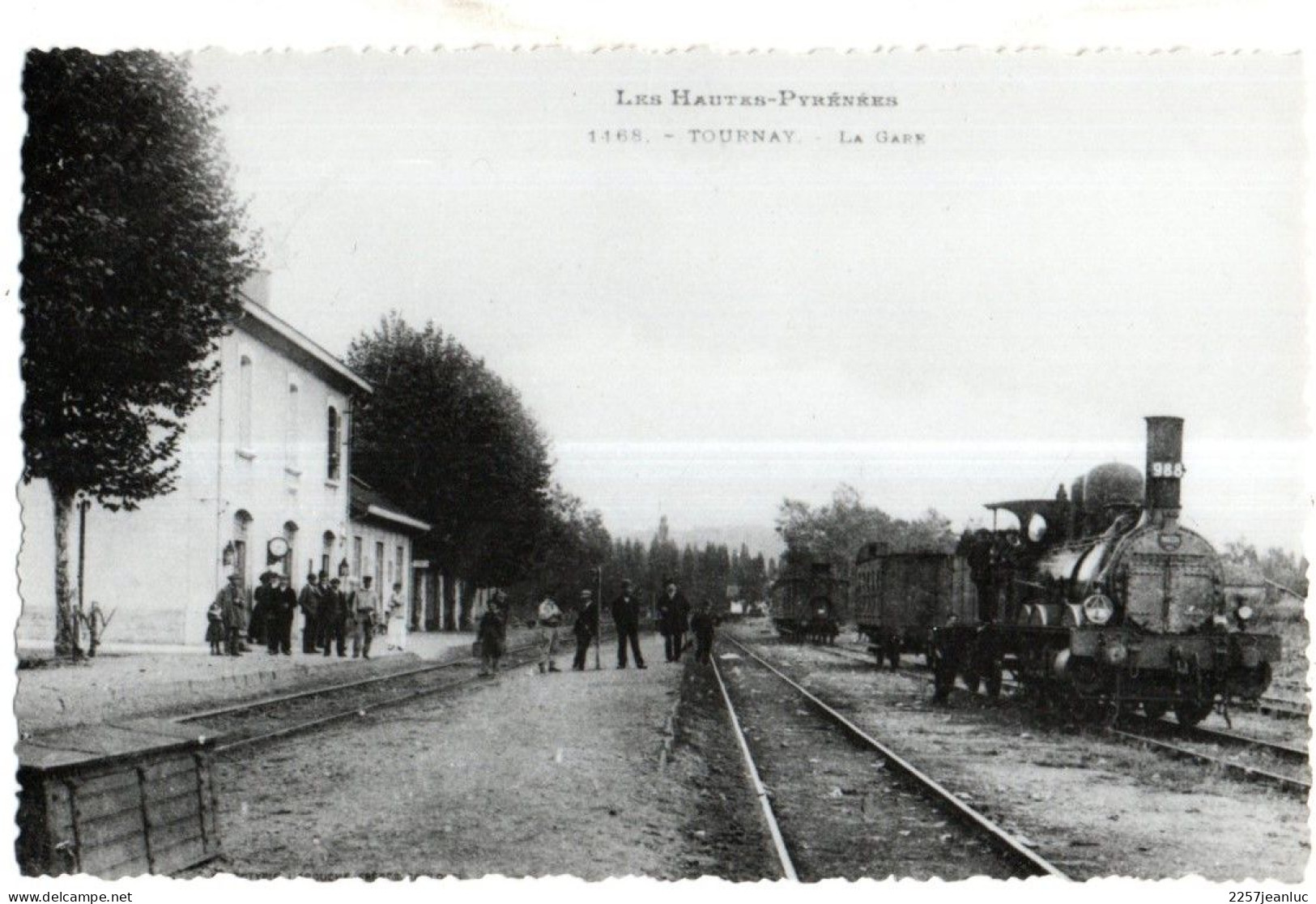 CPSM 65 * Tournay  * La Gare  Vers 1905 ( Reproduction Des Année 1960) - Vic Sur Bigorre