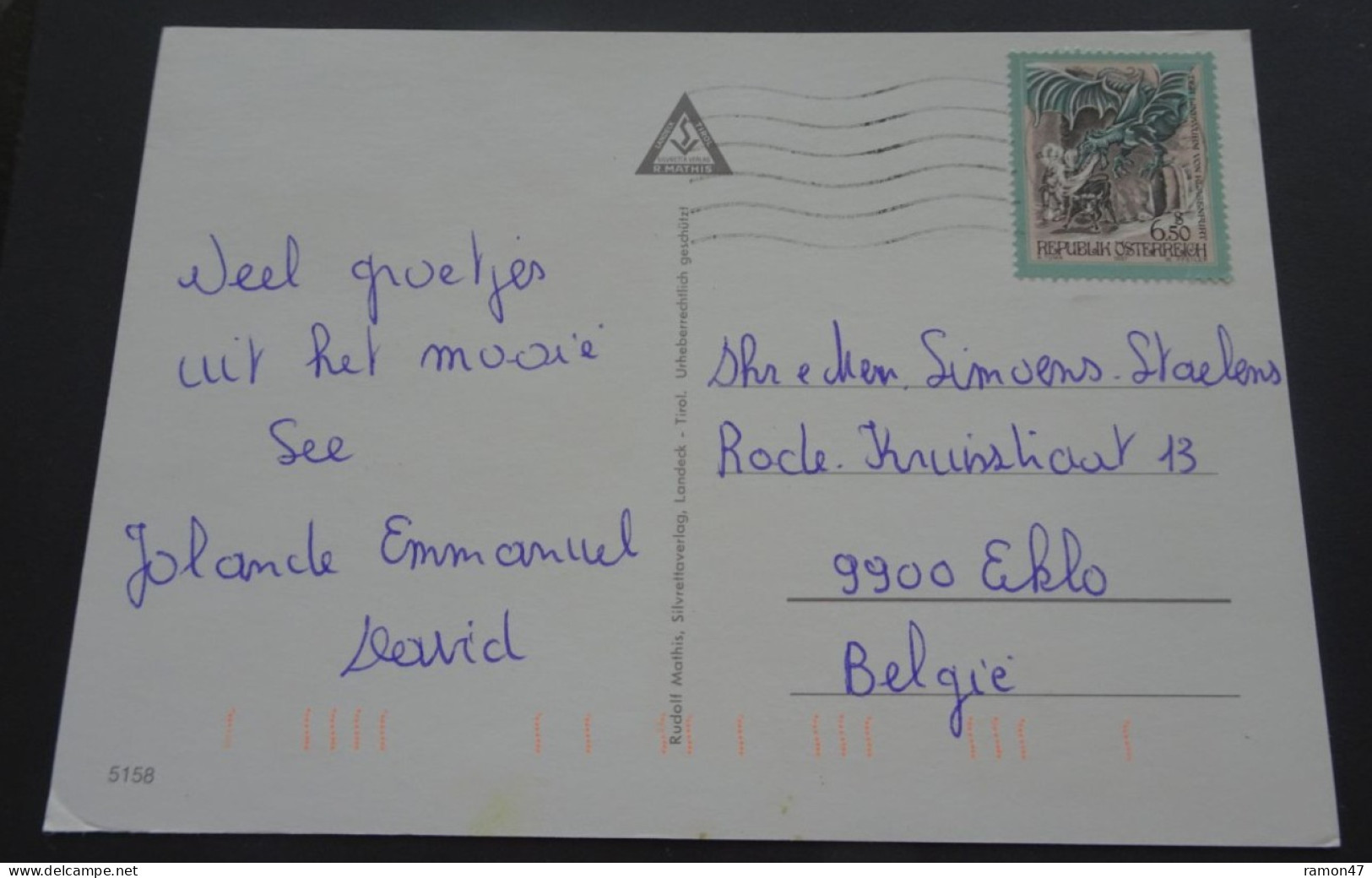 See - Paznaun - Rudolf Mathis, Silvrettaverlag, Landeck, Tirol - # 5158 - Landeck
