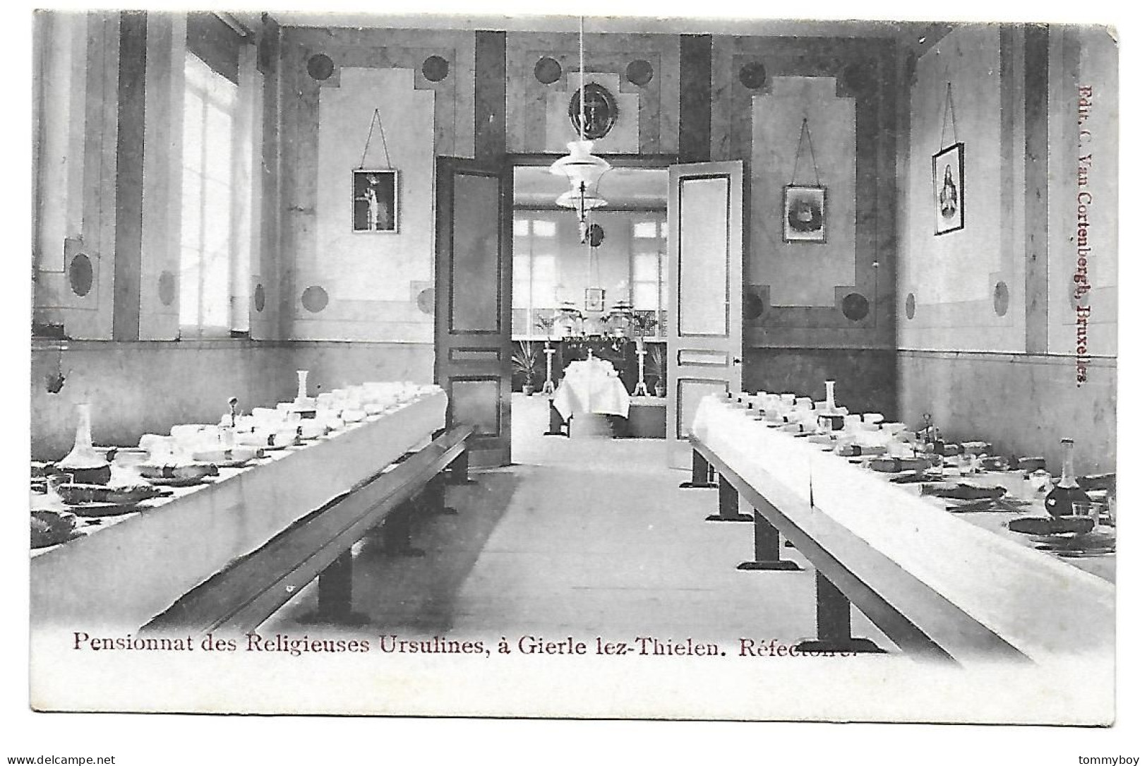 CPA Gierle, Pensionnat Des Religieuses Ursulines, Réfectoire - Lille