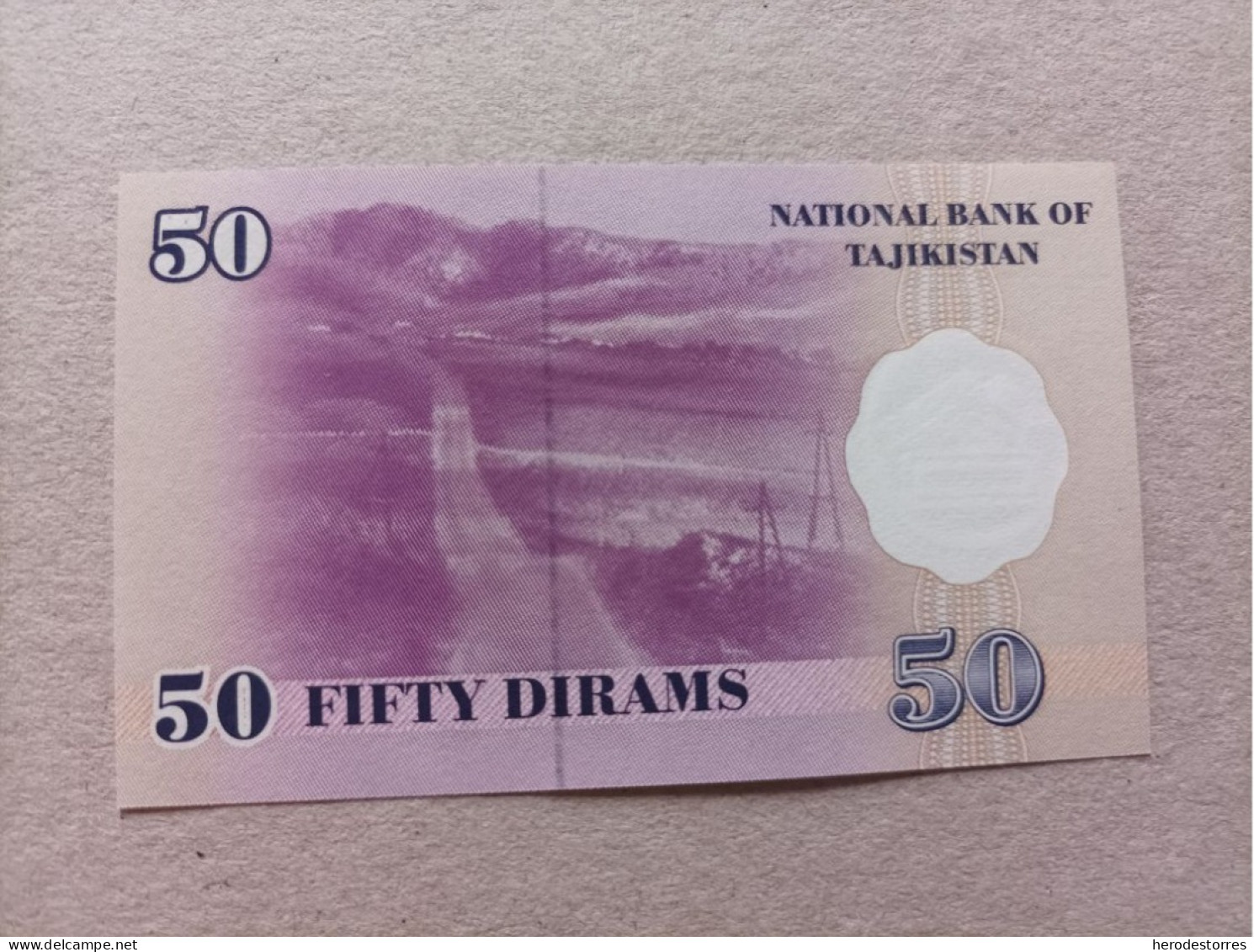 Billete De Tayikistán, De 50 Diram, Año 1999, Nº Bajo 0003622, UNC - Tadschikistan