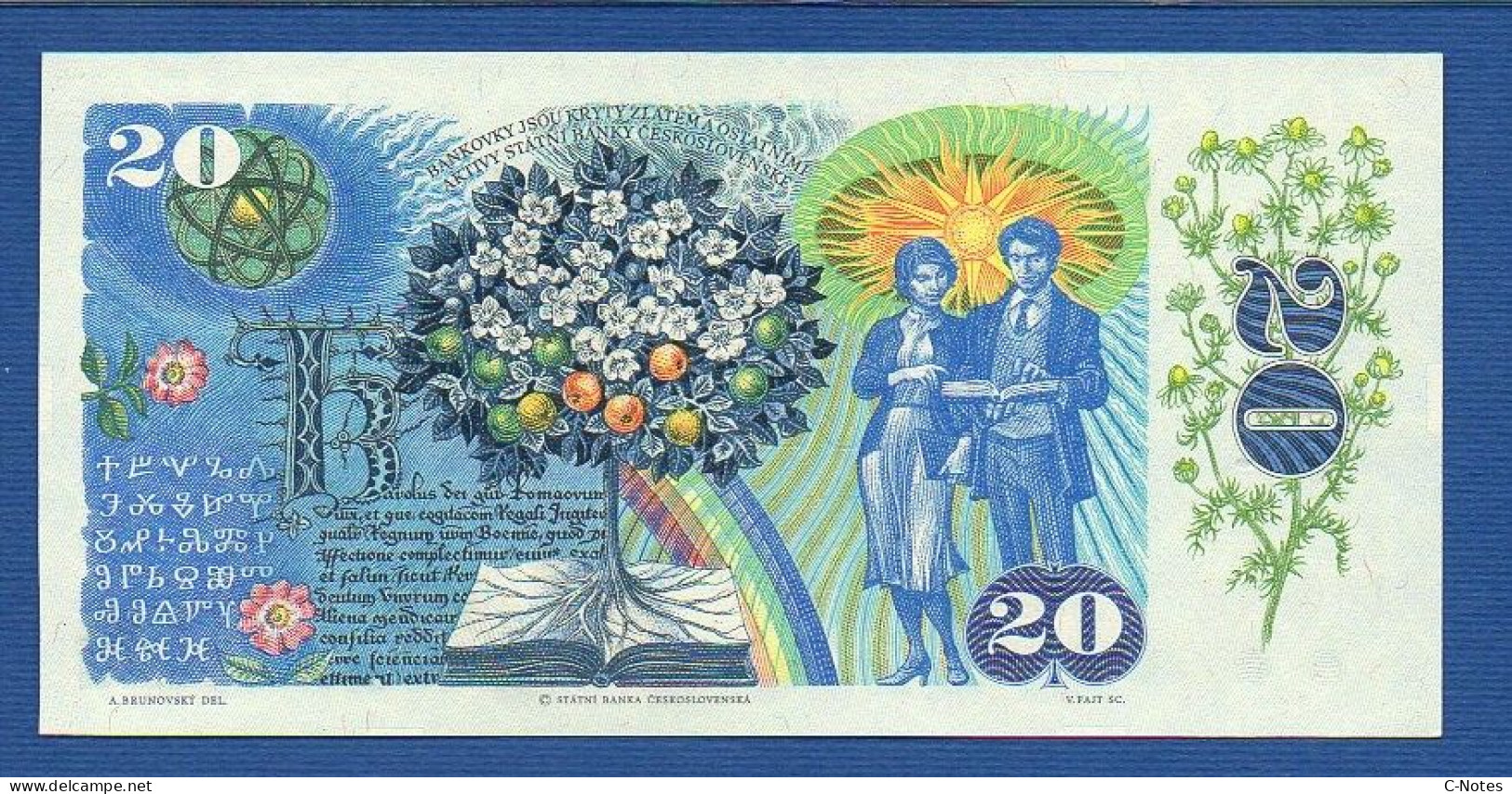 CZECHOSLOVAKIA - P.95a – 20 Korún Československých 1988 UNC, S/n E08 136329 - Tchécoslovaquie