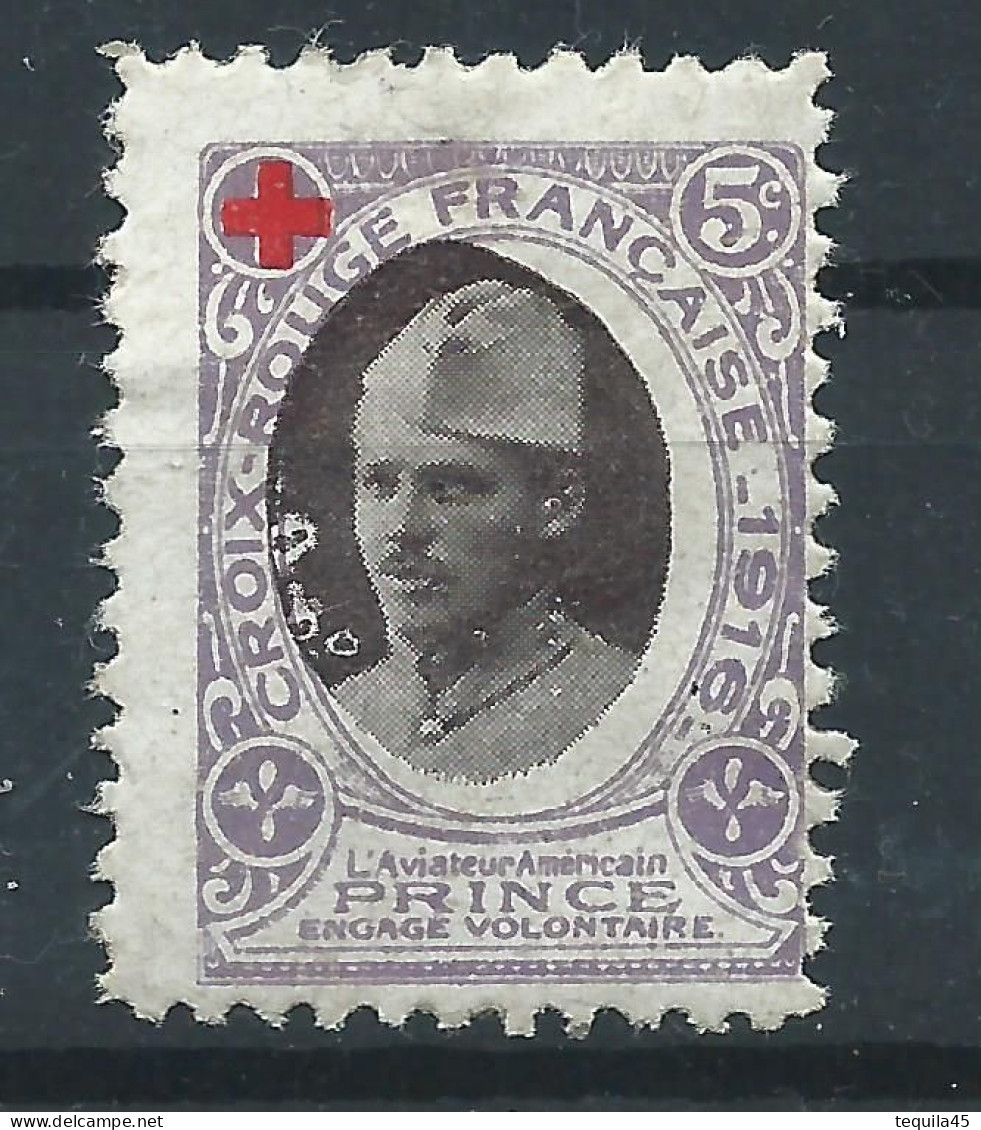 VIGNETTE AVIATION DELANDRE - FRANCE - Croix-Rouge - 1914 - 1915 -  WWI WW1 Cinderella Poster Stamp 1914 1918 War - Croix Rouge