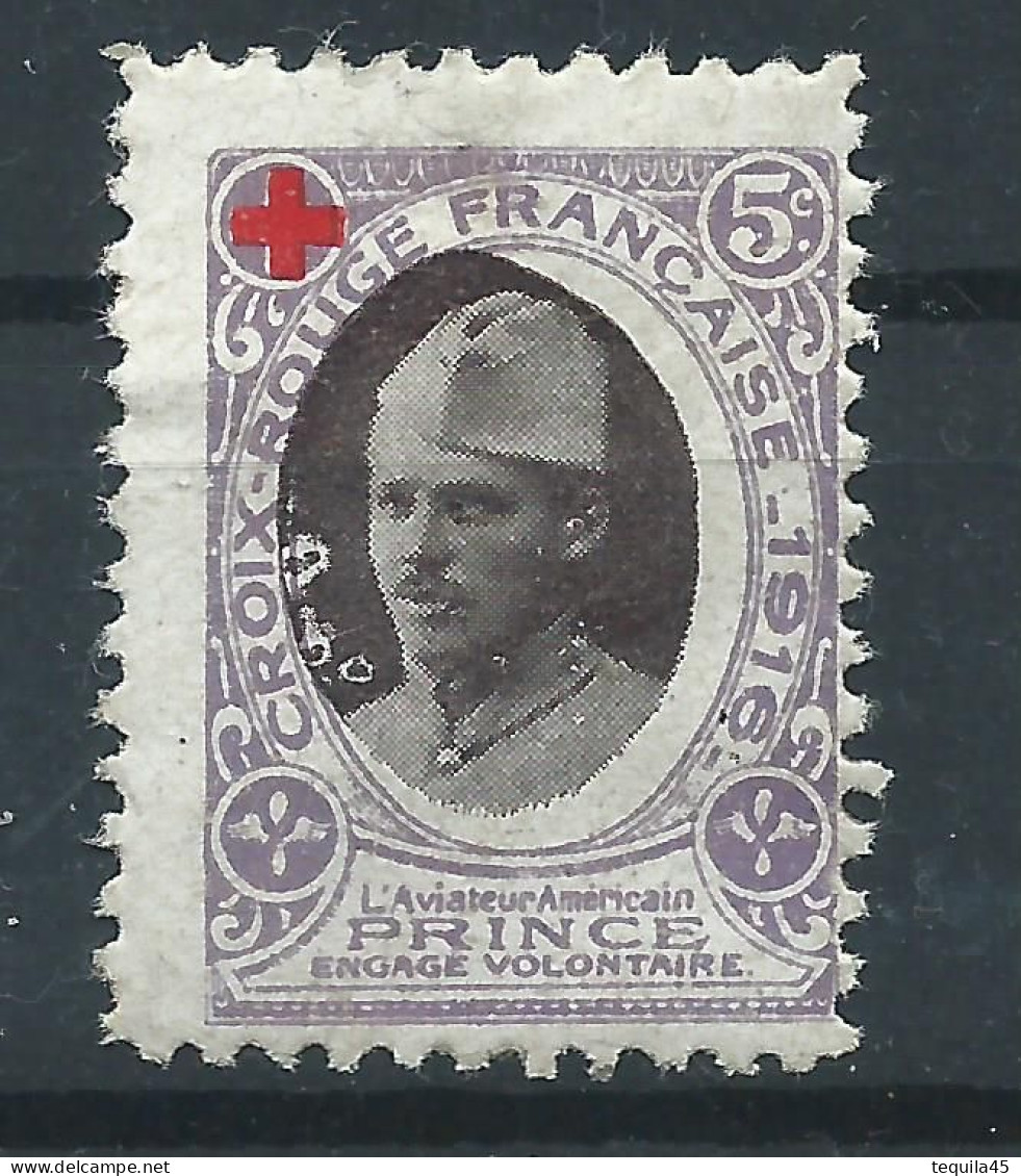 VIGNETTE AVIATION DELANDRE - FRANCE - Croix-Rouge - 1914 - 1915 -  WWI WW1 Cinderella Poster Stamp 1914 1918 War - Cruz Roja