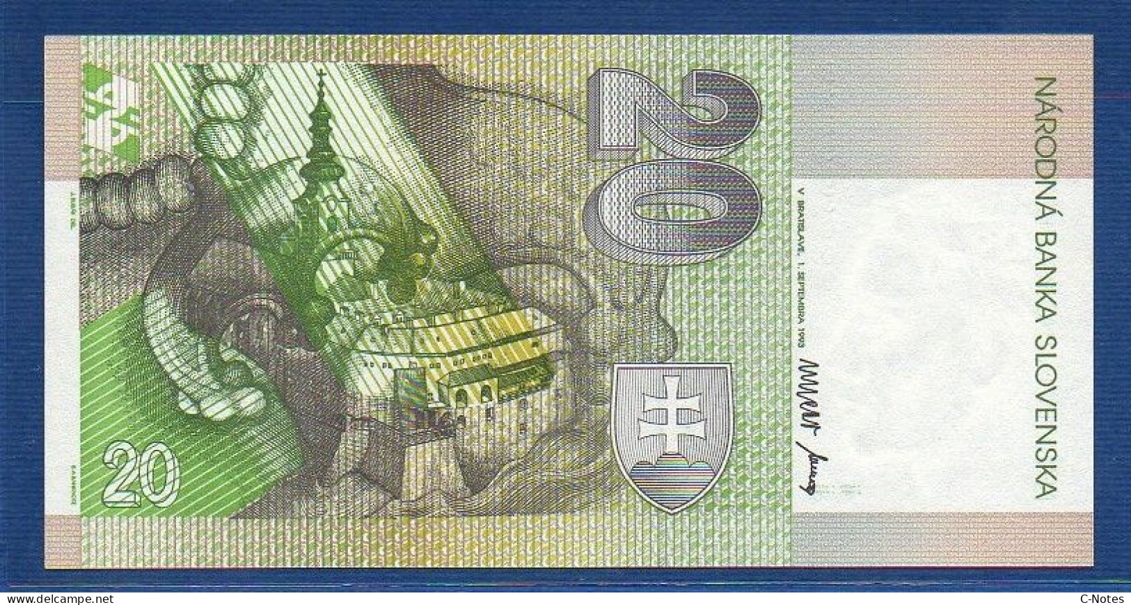 SLOVAKIA - P.20a – 20 Korún Slovenských 1993 UNC, S/n B25905009 - Slowakije