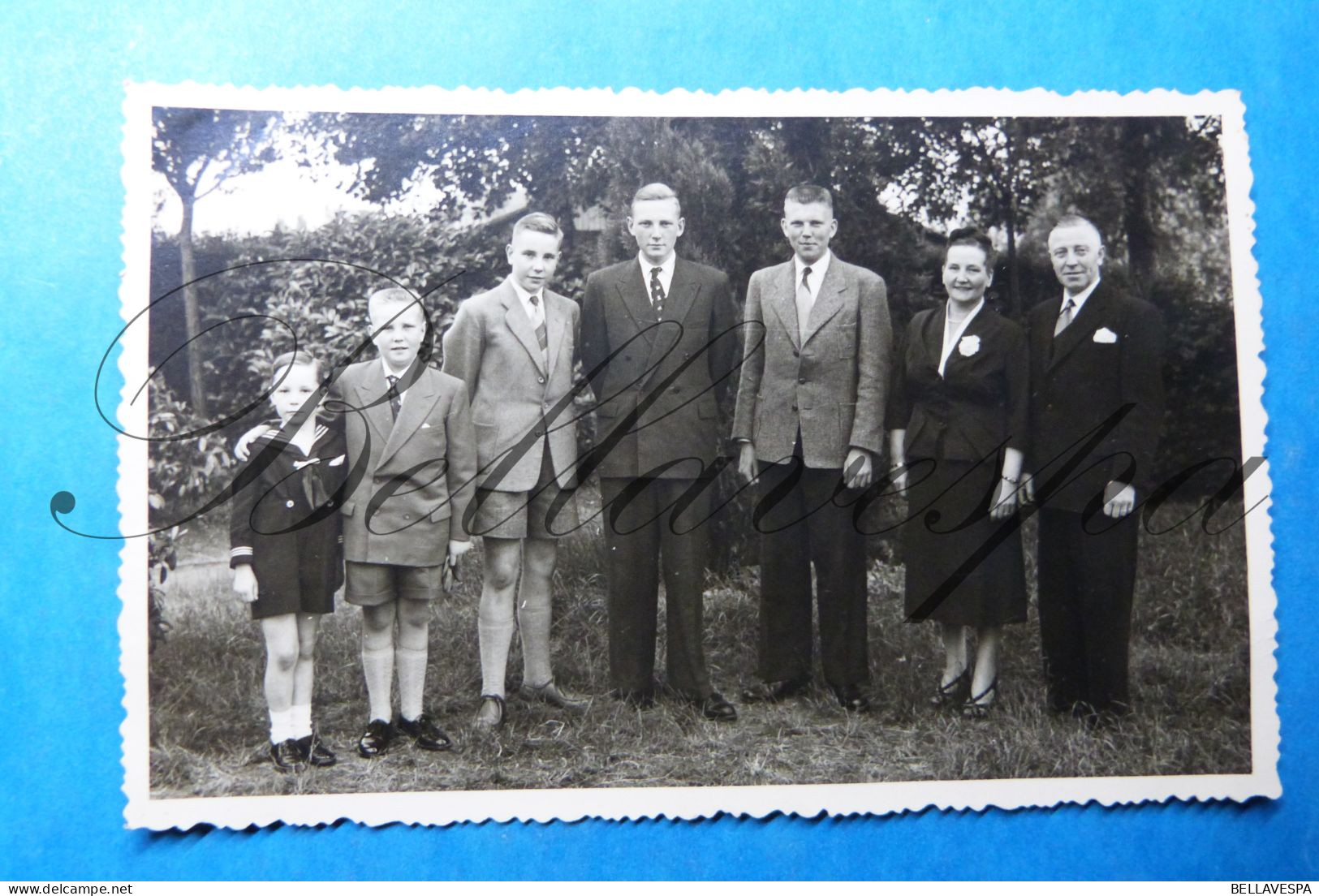 Familie Jan DENYS -VANDAMME Roeselare  Privaat Opname  Fotokaart 23-06-1954 - Généalogie