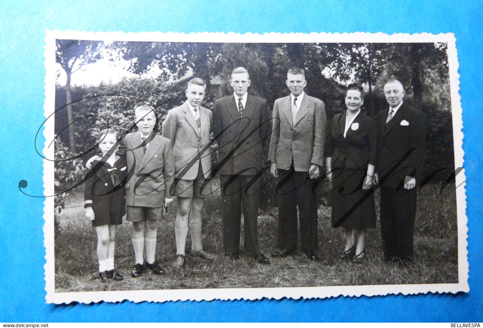 Familie Jan DENYS -VANDAMME Roeselare  Privaat Opname  Fotokaart 23-06-1954 - Genealogia