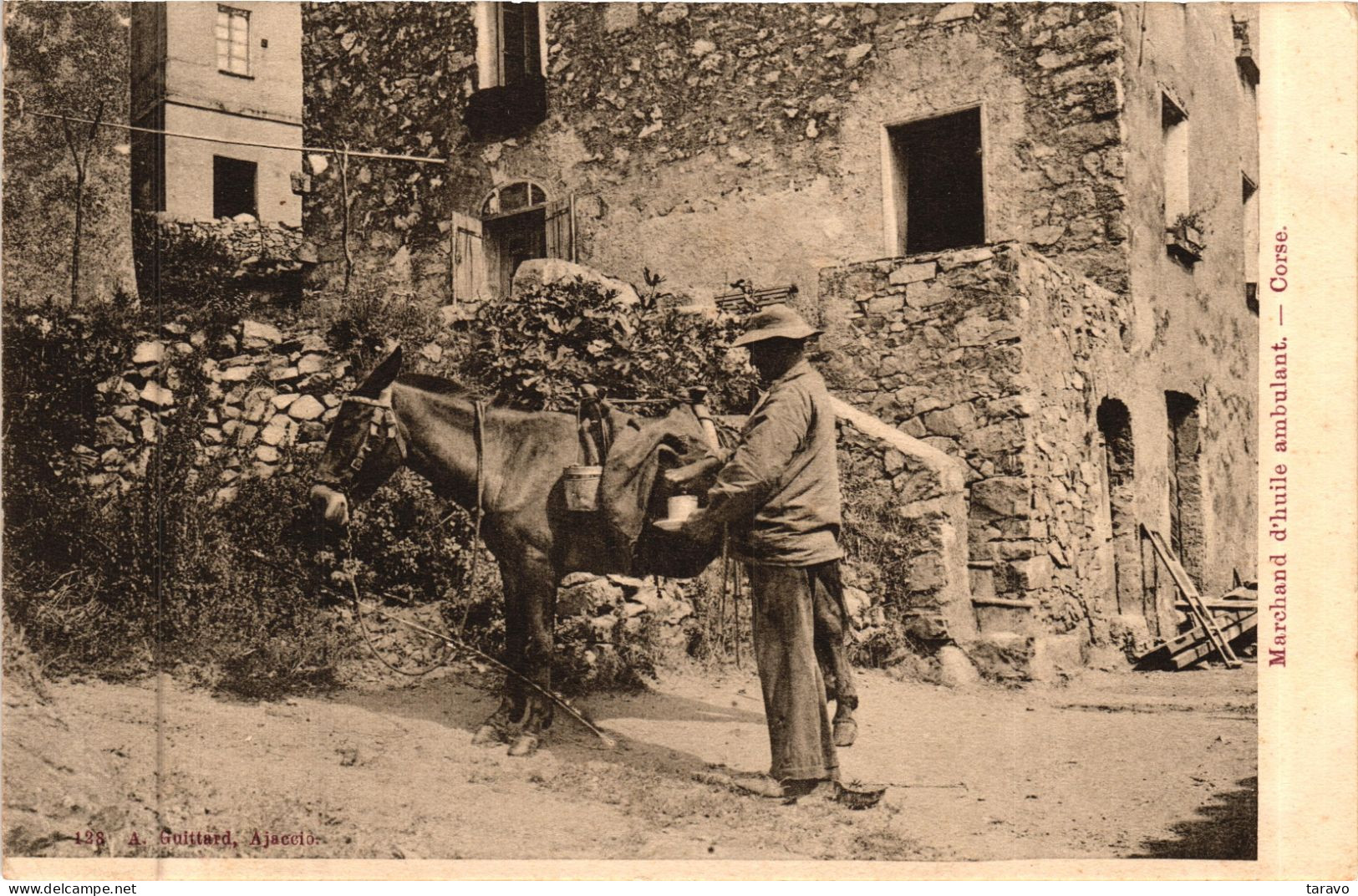 CORSE -  MARCHAND D'HUILE AMBULANT - 1904 - A. Guittard, Ajaccio - Other & Unclassified