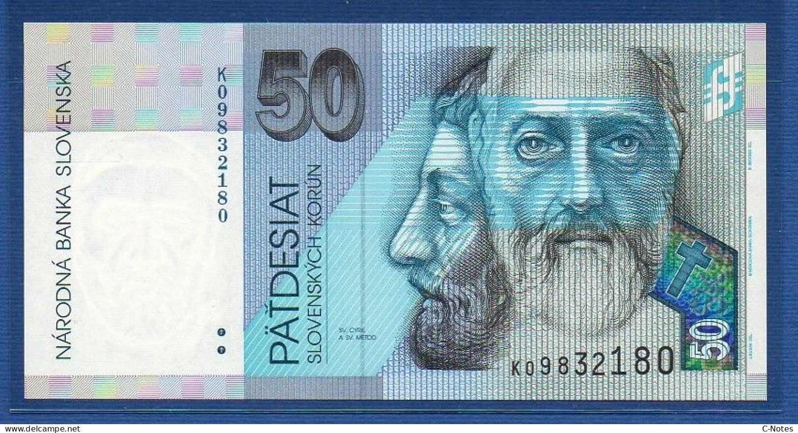 SLOVAKIA - P.21d – 50 Slovenských Korún 2002 UNC, S/n K09832180 - Slovakia