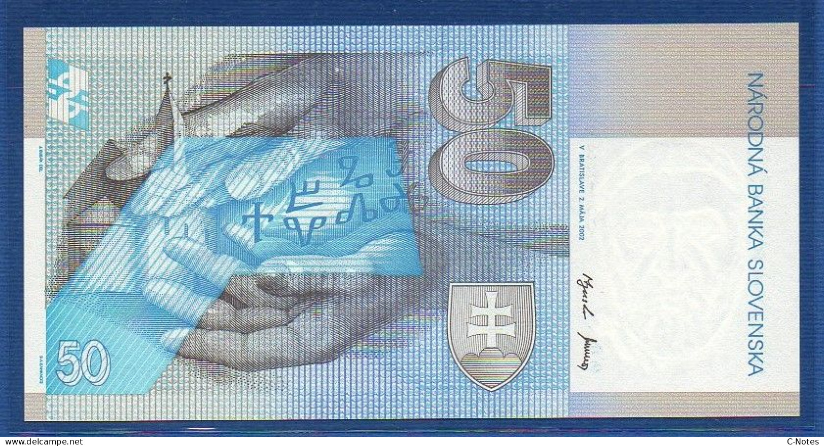 SLOVAKIA - P.21d – 50 Slovenských Korún 2002 UNC, S/n K09832180 - Slowakei