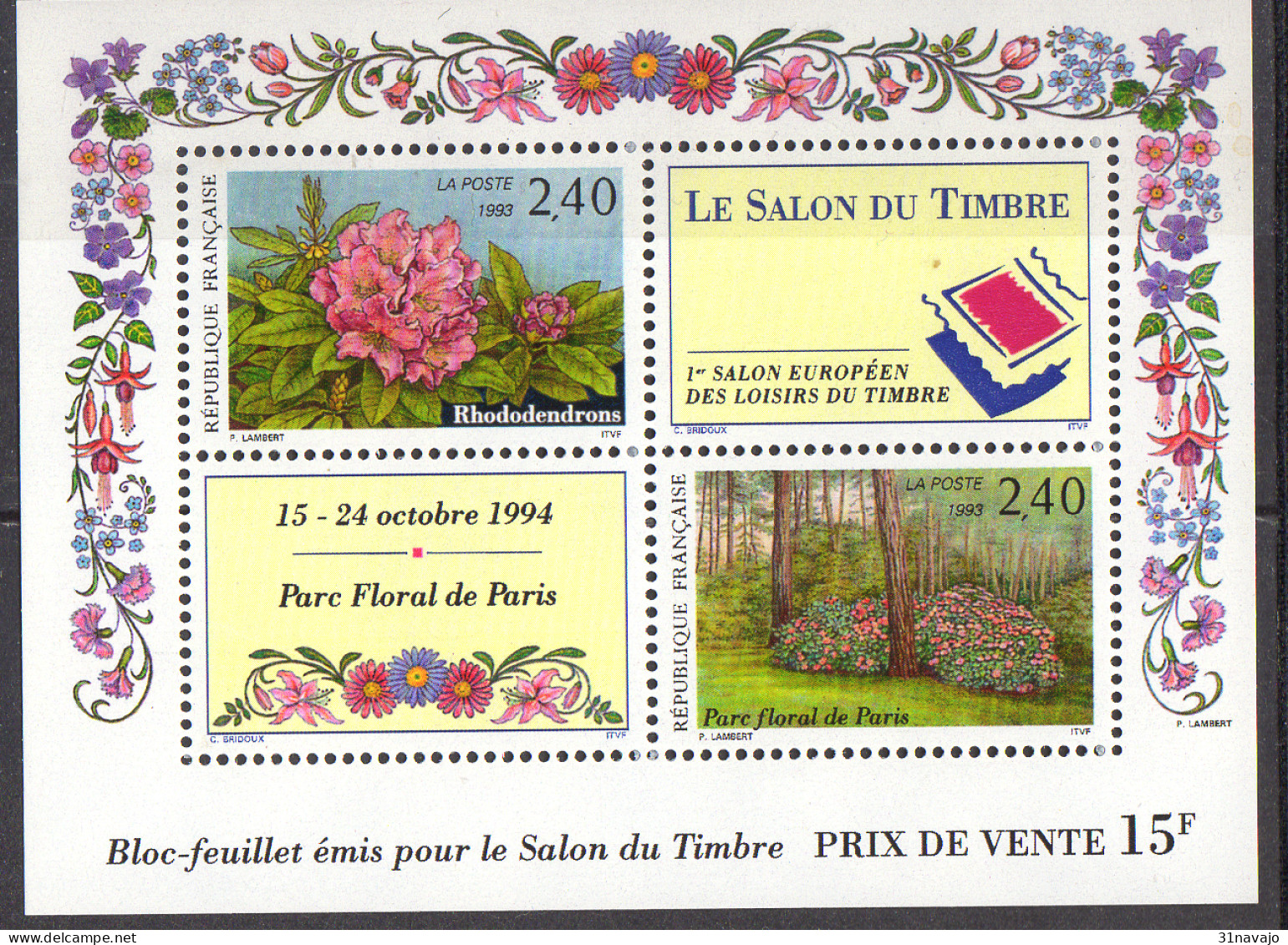 FRANCE - Parc Floral Feuillet - Neufs
