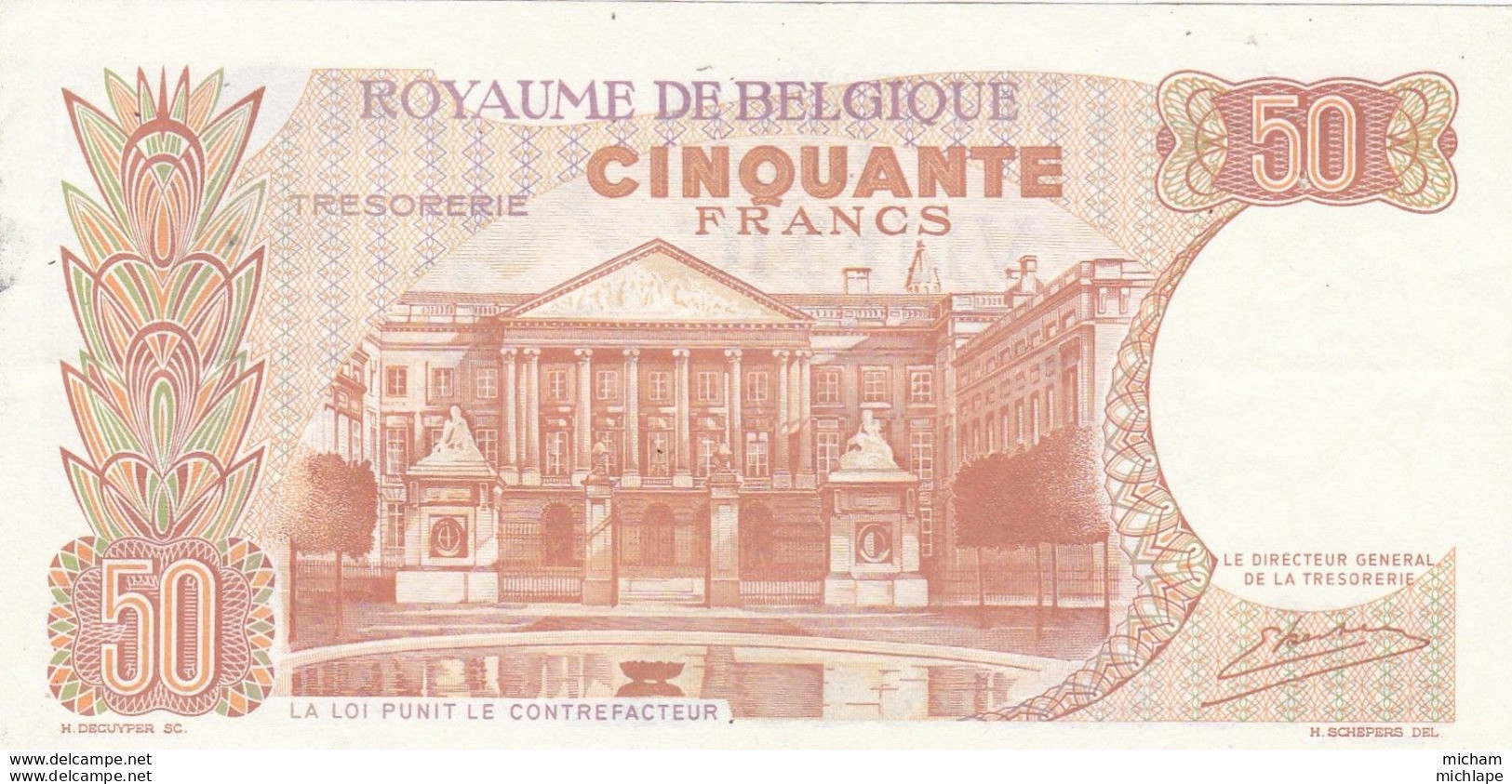 Belgique   50 Francs   1966  Ce  Billet  A Circulé Mais  Propre - 50 Francos