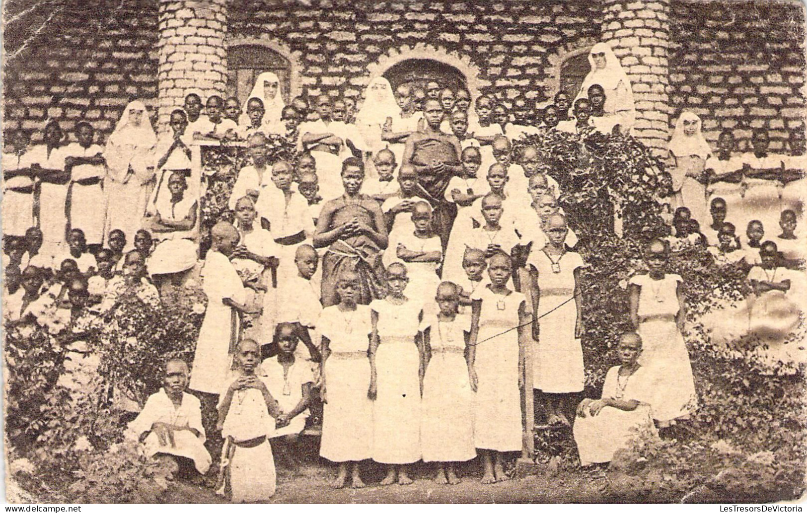 CONGO BELGE - Négresse Avec Soeurs Blanches - Villa Maria - Carte Postale Ancienne - Belgisch-Congo