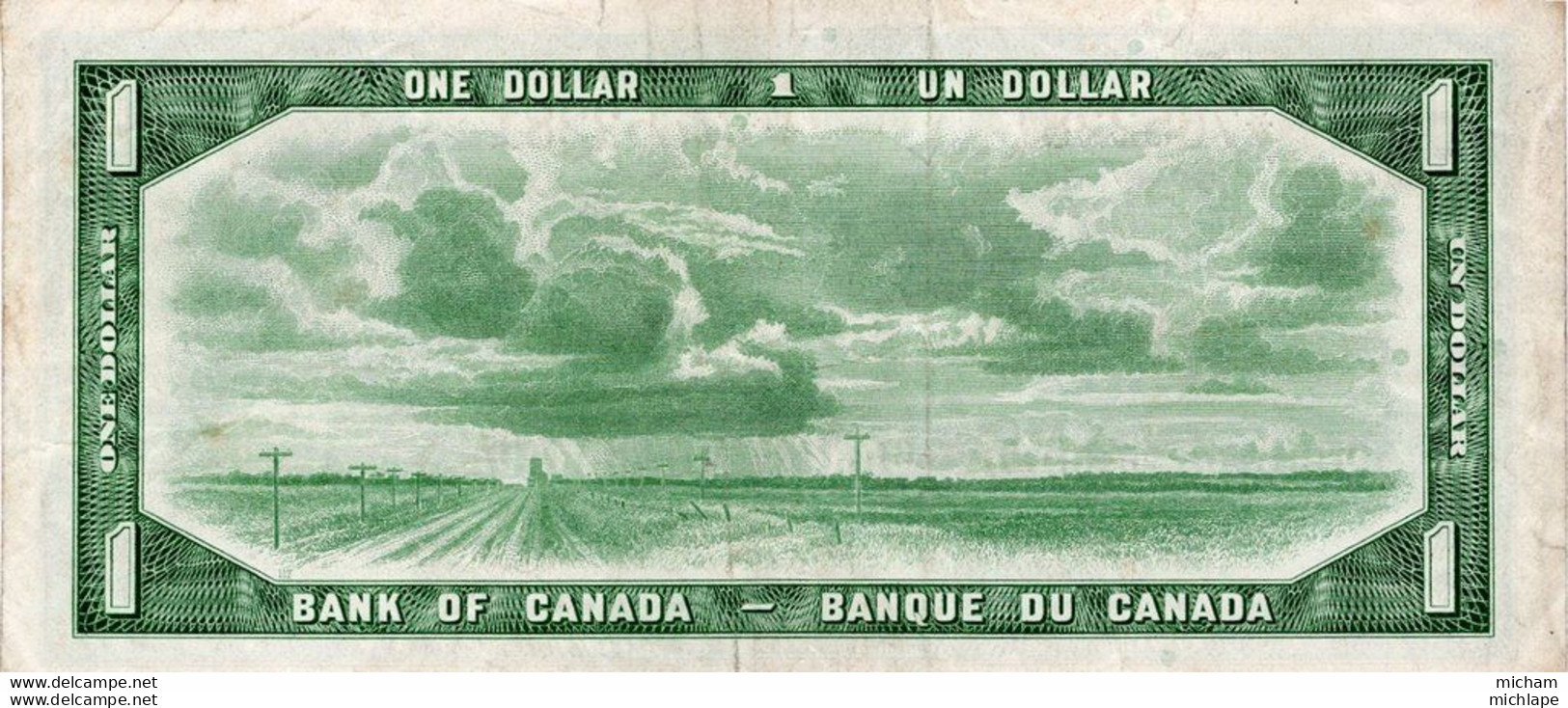 Billet CANADA  One Dollar 1954 N°7652281 J - Y Ce Billet A Circulé - Canada