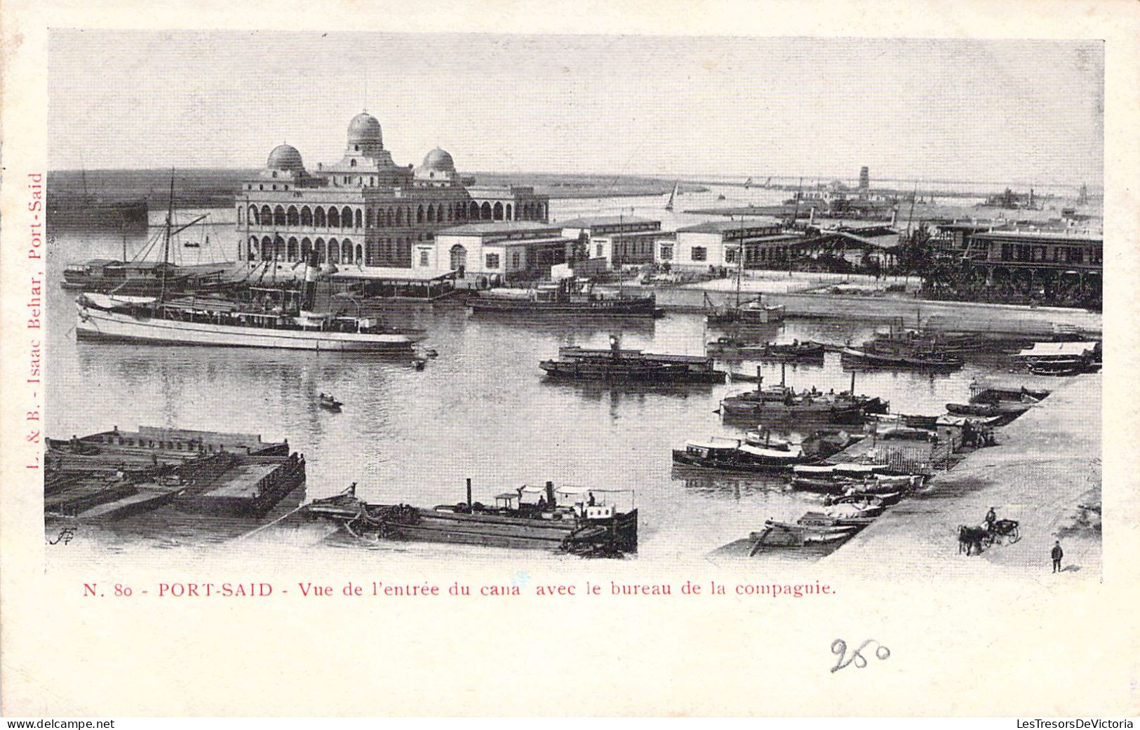 EGYPTE - PORT SAID - Vue De L'entrée Du Canal Avec Le Bureau De La Compagnie - Carte Postale Ancienne - Sonstige & Ohne Zuordnung