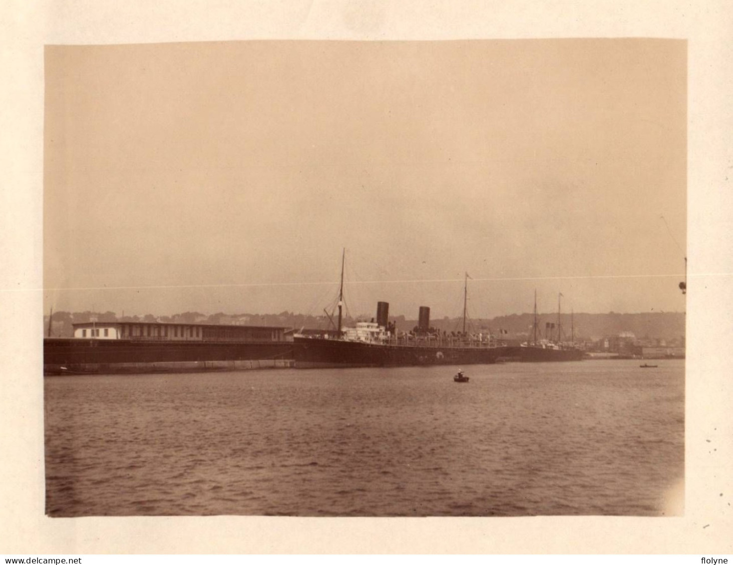 Le Havre - Photo Ancienne Albuminée - Paquebot LA PROVENCE Dans Le Port - Bateau Transatlantique - Port