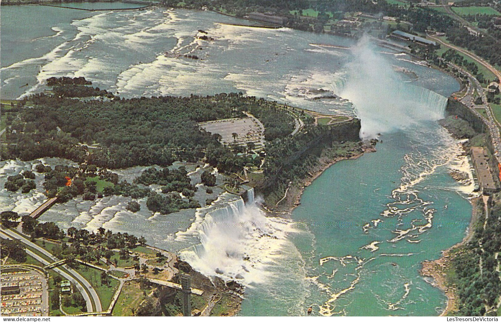 CANADA - Niagara Falls - New York And Canada - Aerial View - Carte Postale Ancienne - Ohne Zuordnung