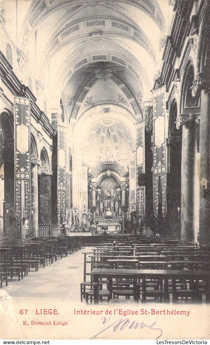 BELGIQUE - LIEGE - Intérieur De L'Eglise St Barthélemy - E Dumont - Carte Postale Ancienne - Liege