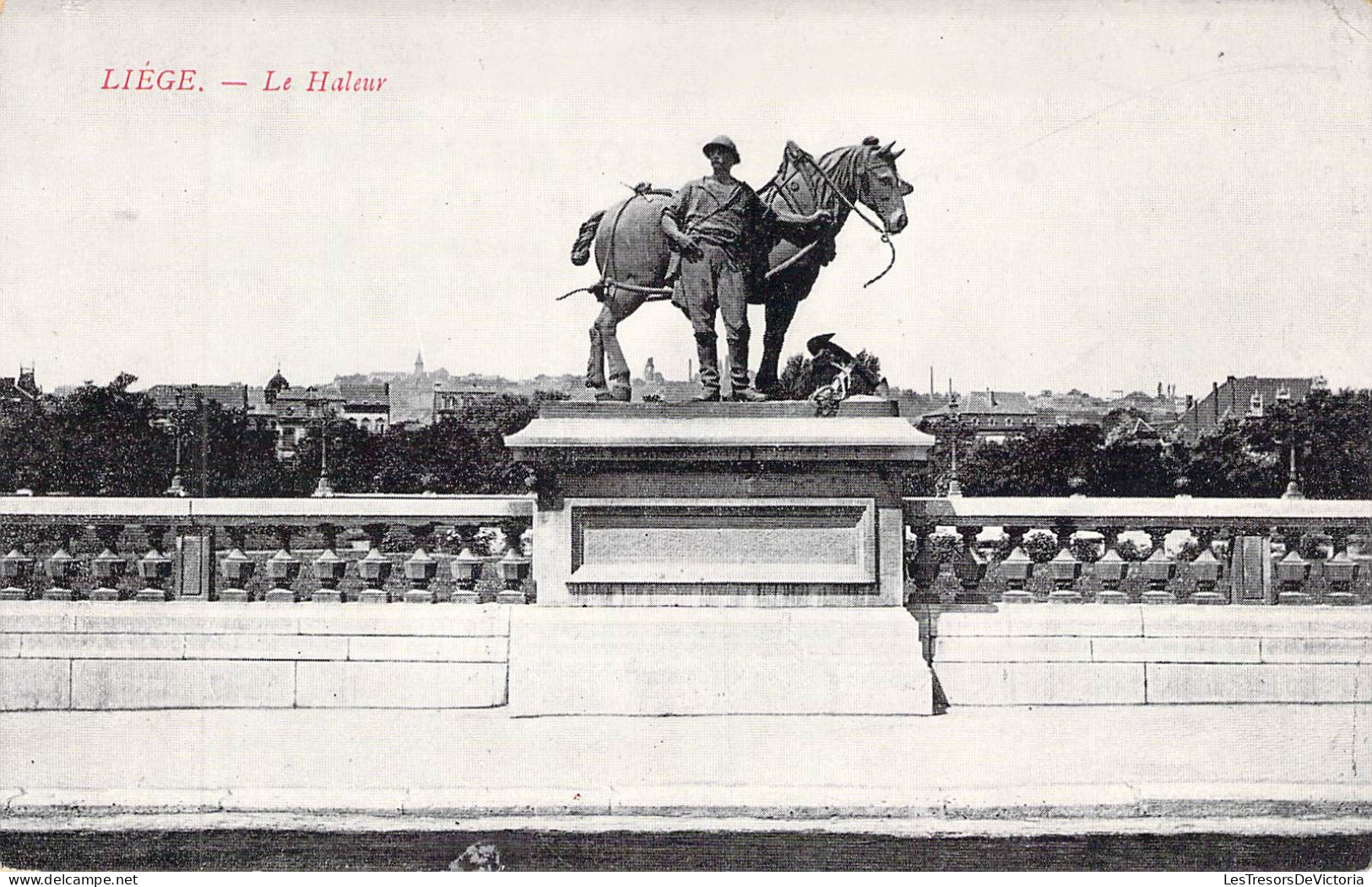 BELGIQUE - LIEGE - Le Haleur - Edit F J - Carte Postale Ancienne - Liege