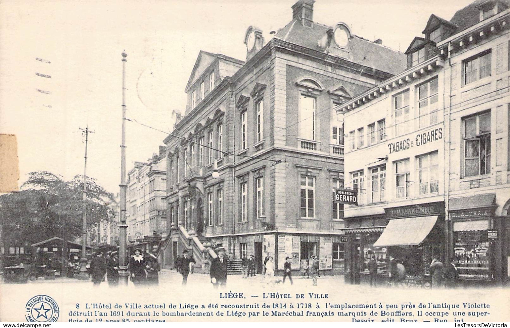 BELGIQUE - LIEGE - L'Hôtel De Ville - Edit Desaix - Carte Postale Ancienne - Liege