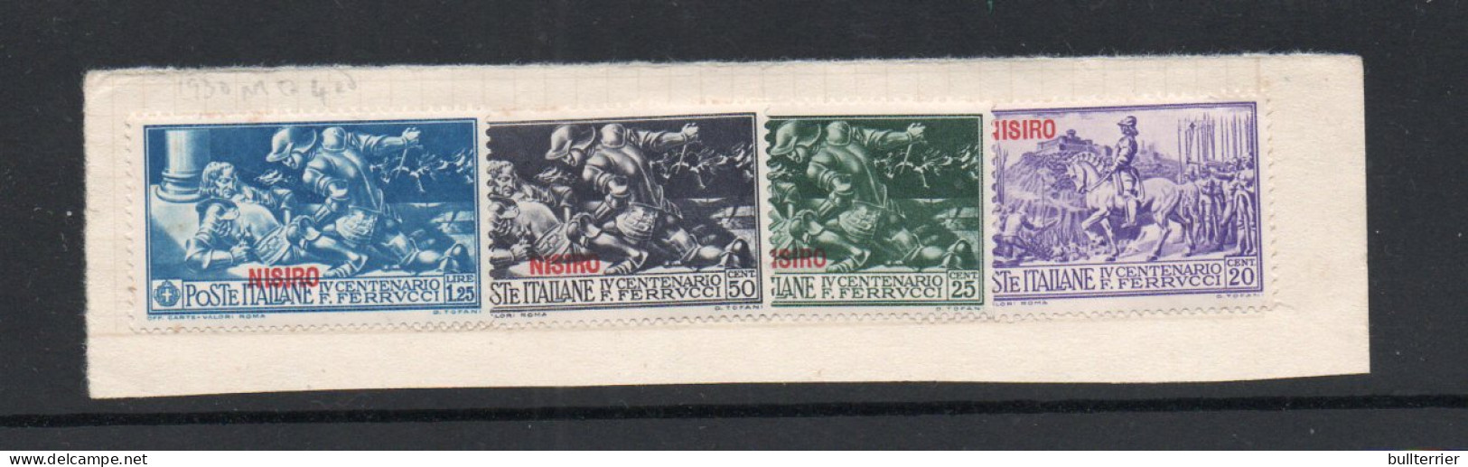 AEGEAN ISLANDS  / NISIRO   -1930 FERRUCCI 20C. 25C  50C AND 1L25 MINT HINGED  SG CAT £23 - Egeo (Nisiro)